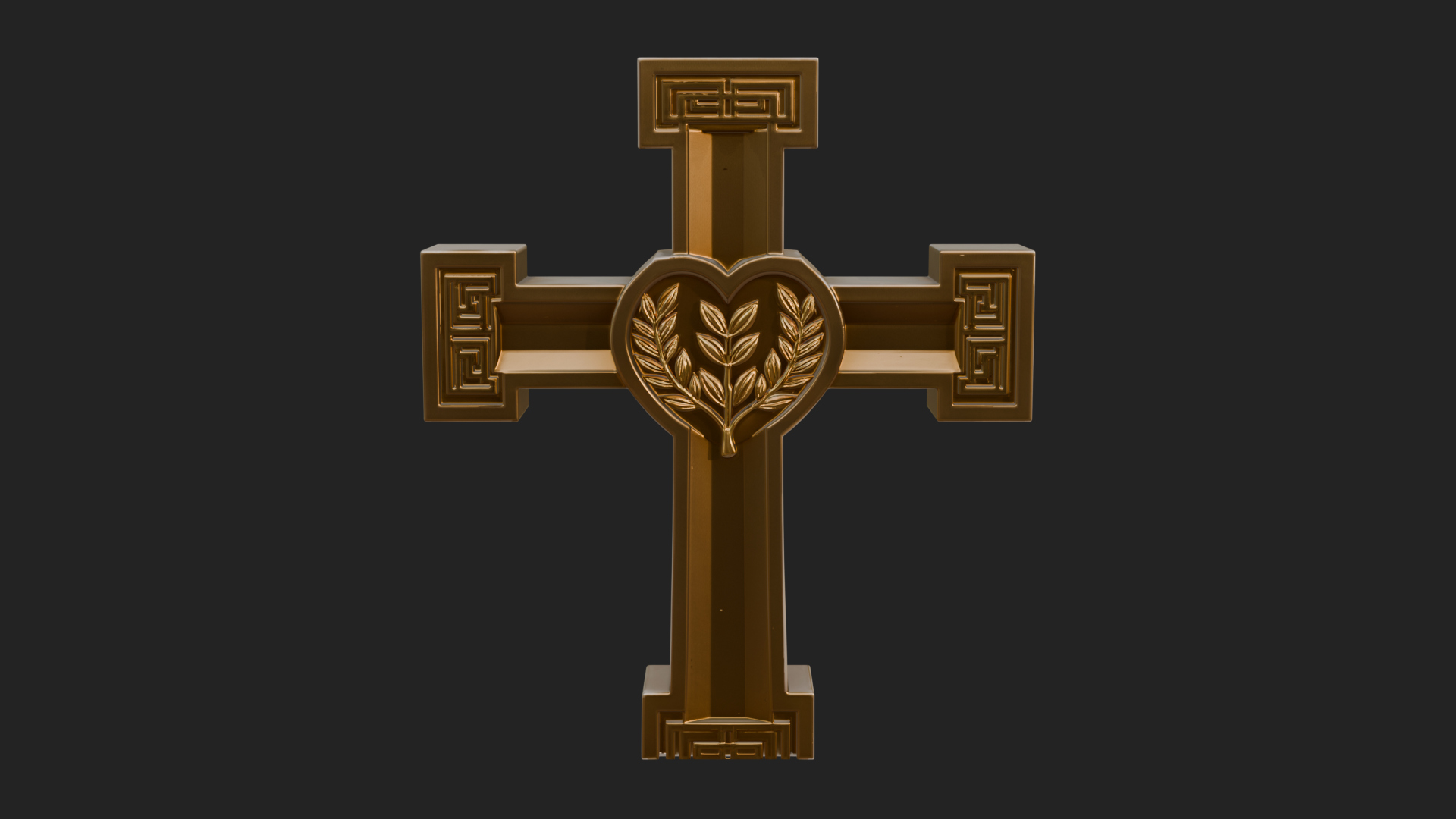 Carved Relief Wall Cross Design 583 3D Print Model 3D Model
