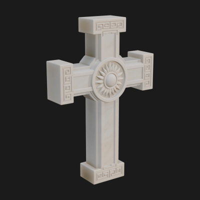 Carved Relief Wall Cross Design 585 3D Print Model