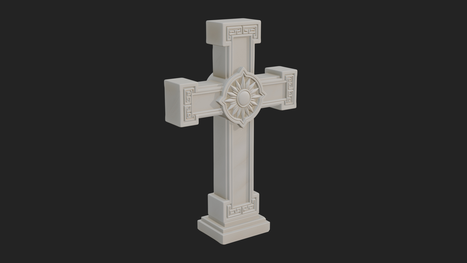 Carved Relief Wall Cross Design 587 3D Print Model 3D Model