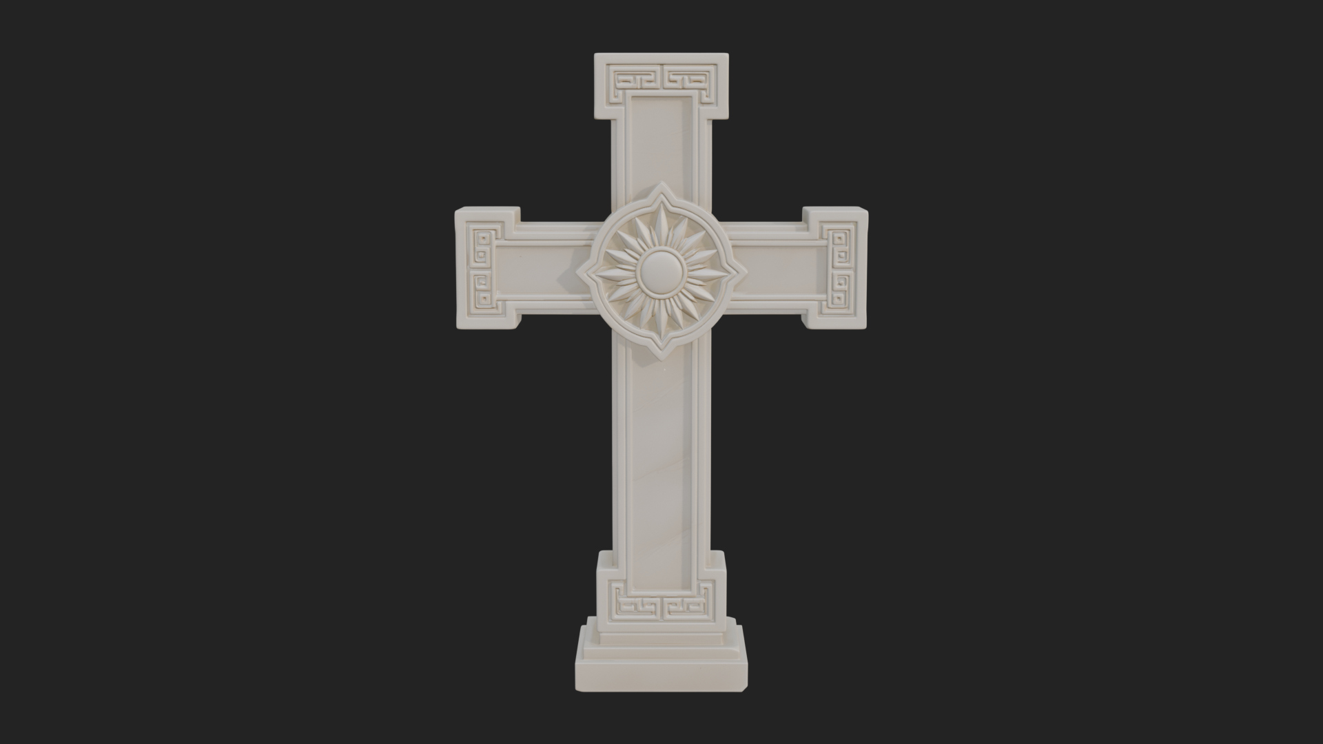 Carved Relief Wall Cross Design 587 3D Print Model 3D Model