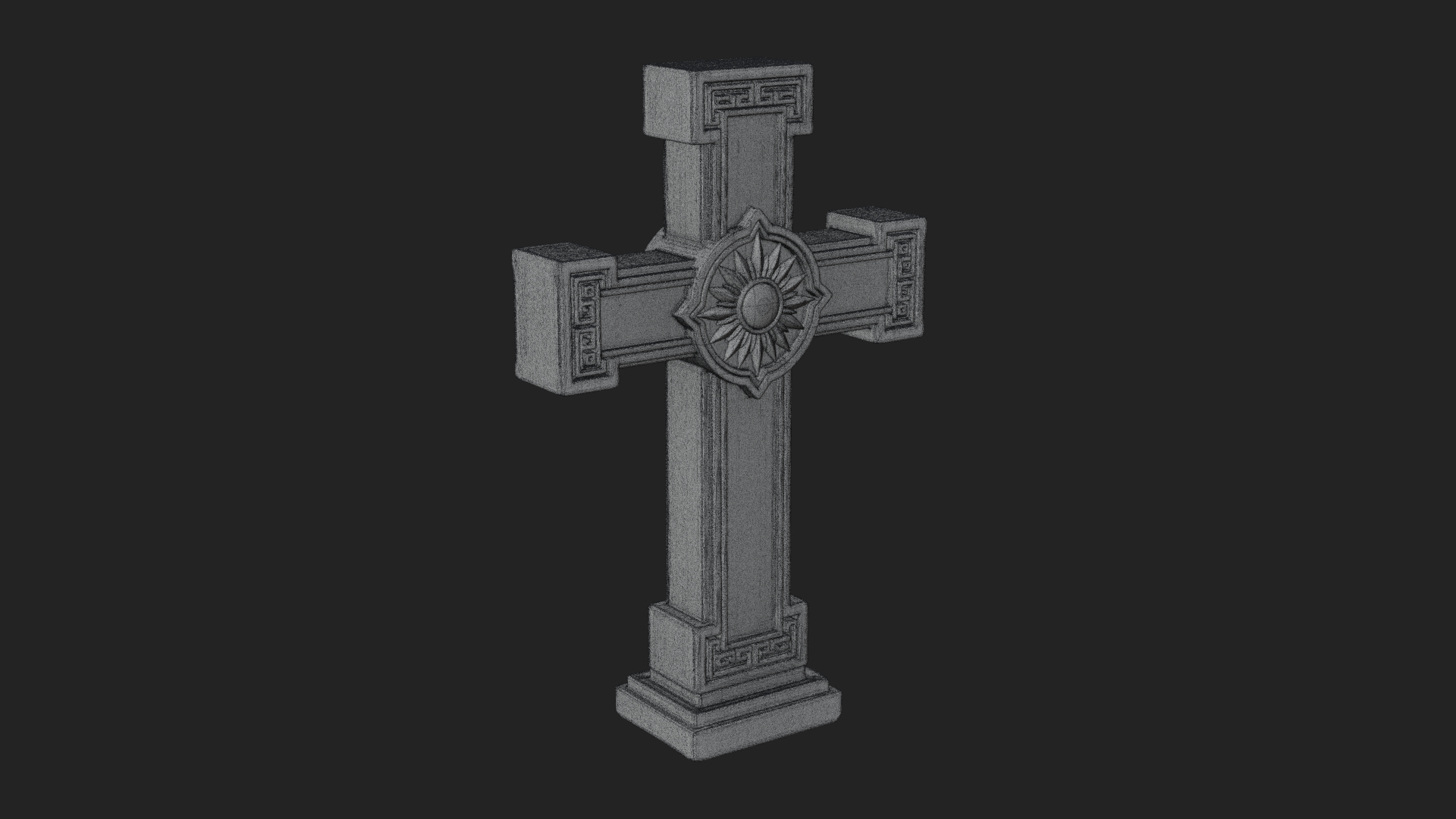 Carved Relief Wall Cross Design 587 3D Print Model 3D Model