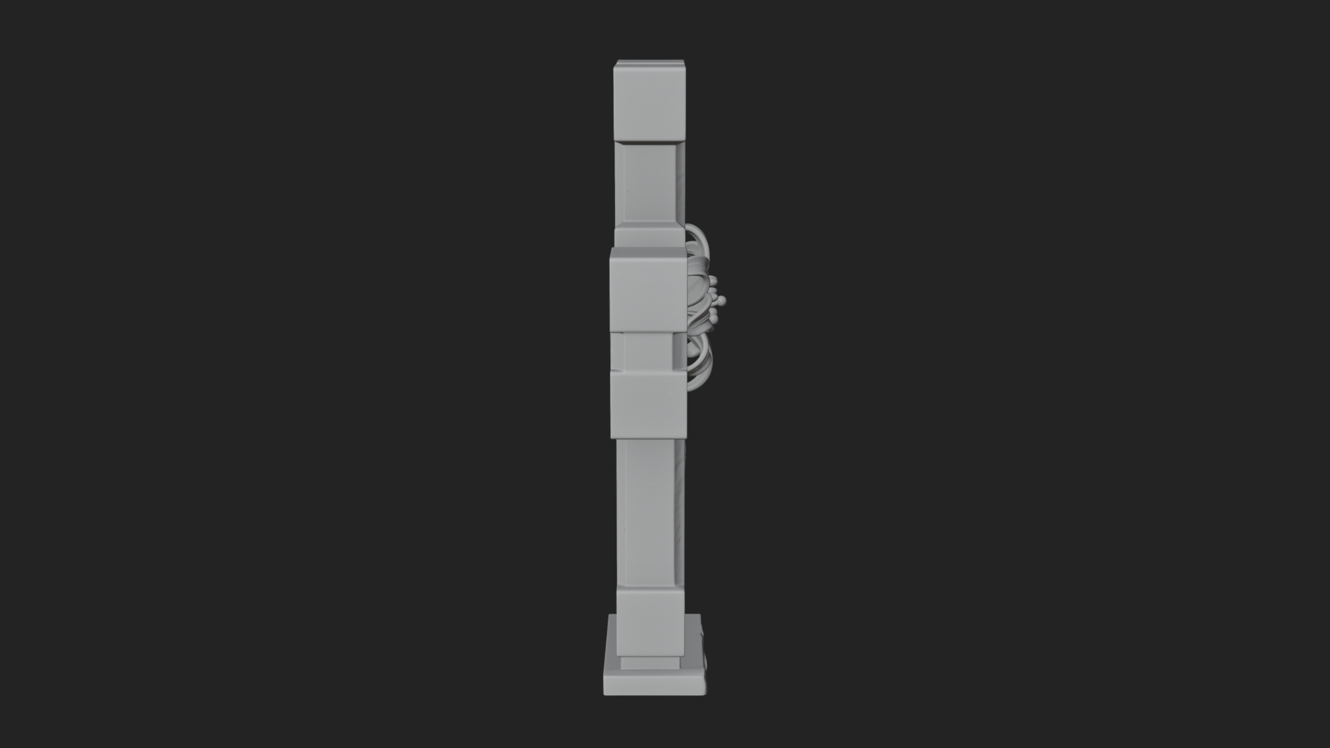 Carved Relief Wall Cross Design 589 3D Print Model 3D Model
