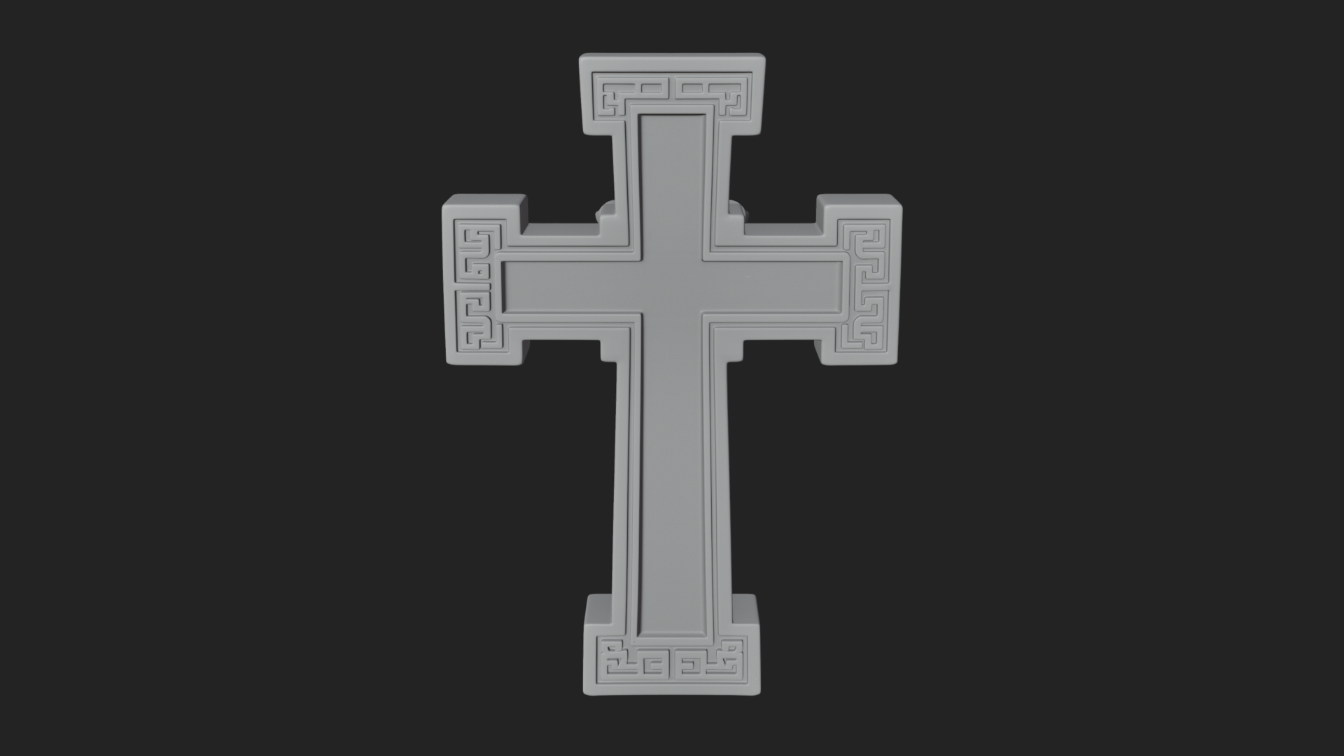 Carved Relief Wall Cross Design 591 3D Print Model 3D Model