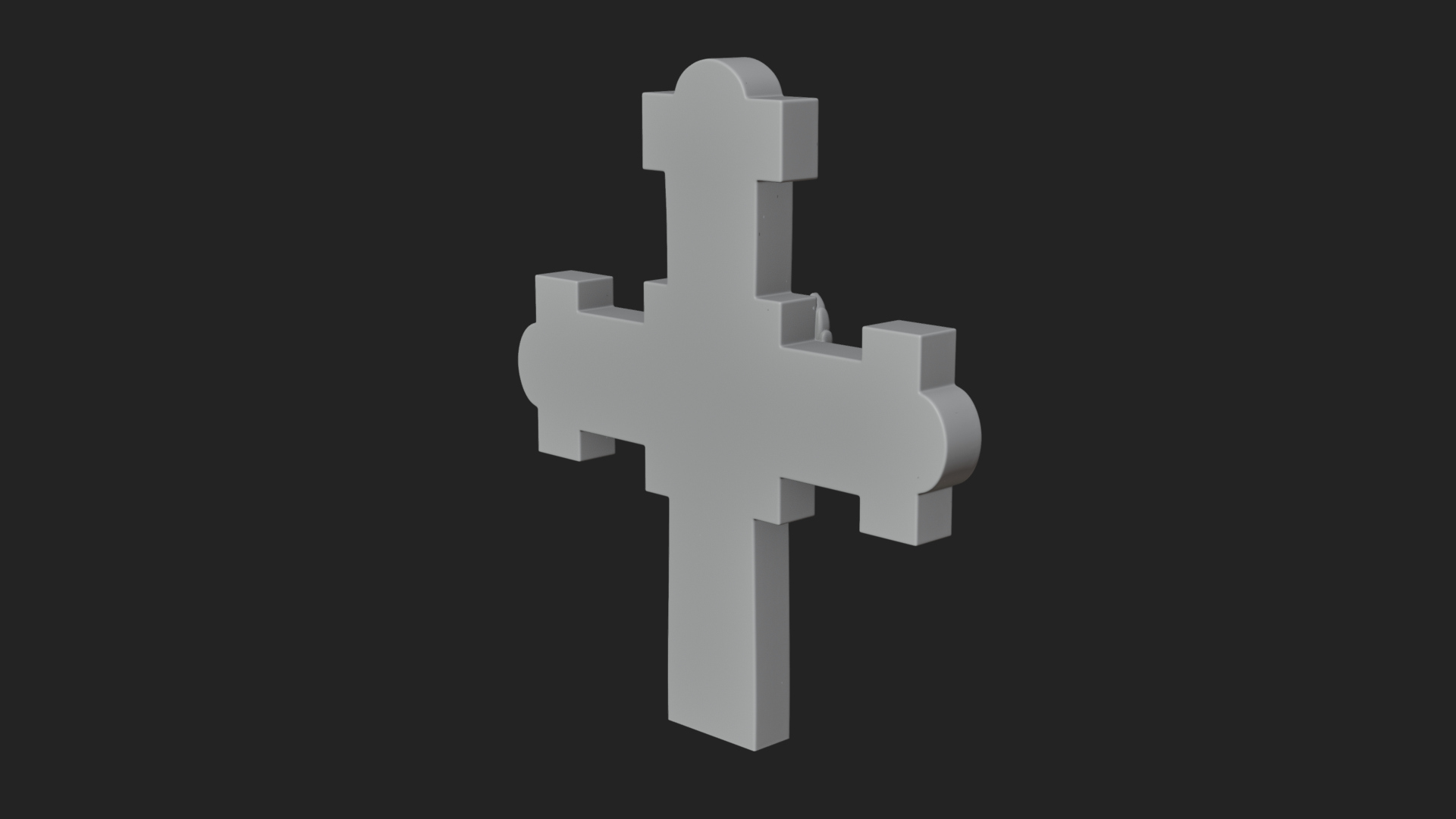 Carved Relief Wall Cross Design 6 3D Print Model 3D Model