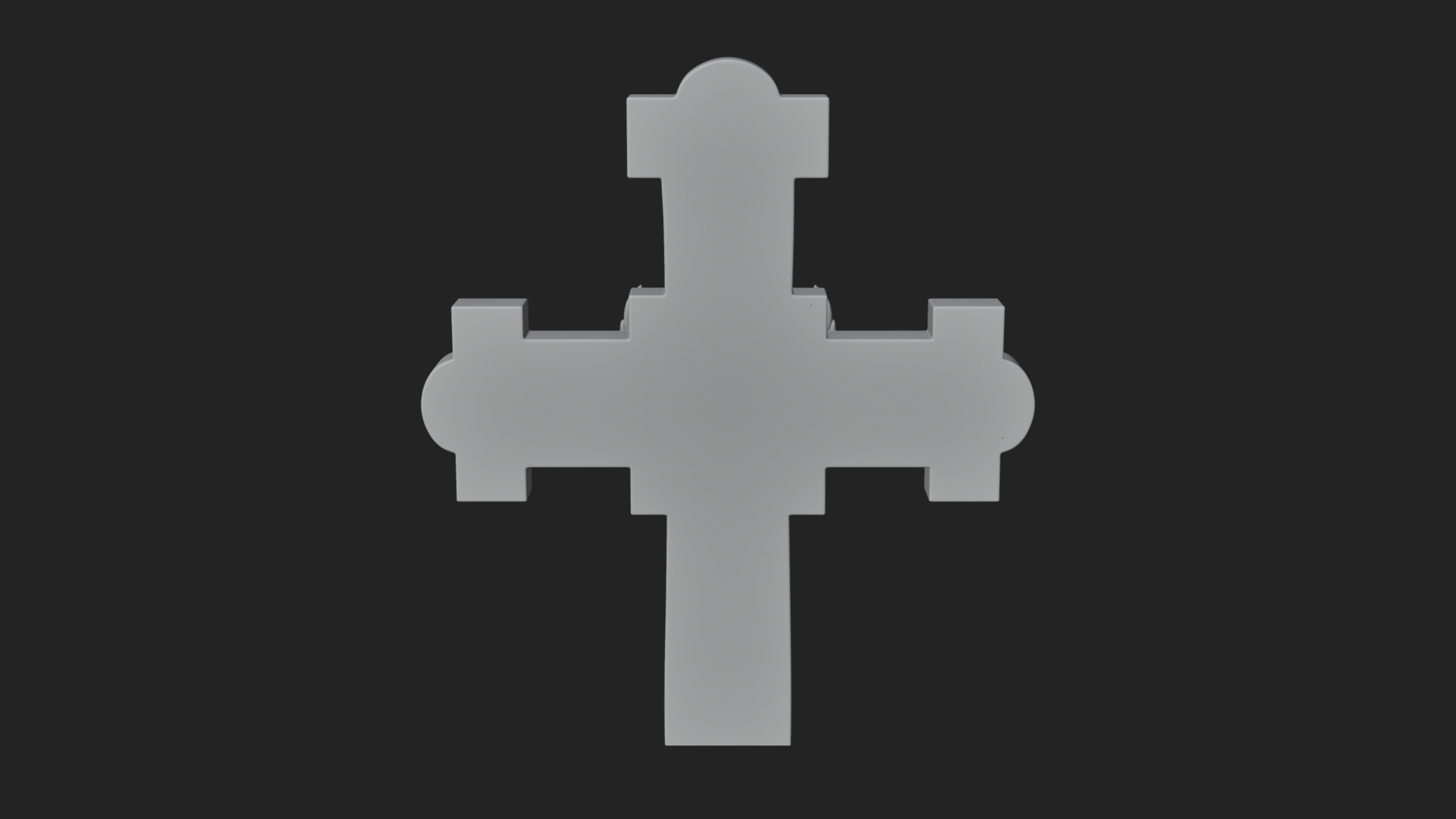 Carved Relief Wall Cross Design 6 3D Print Model 3D Model