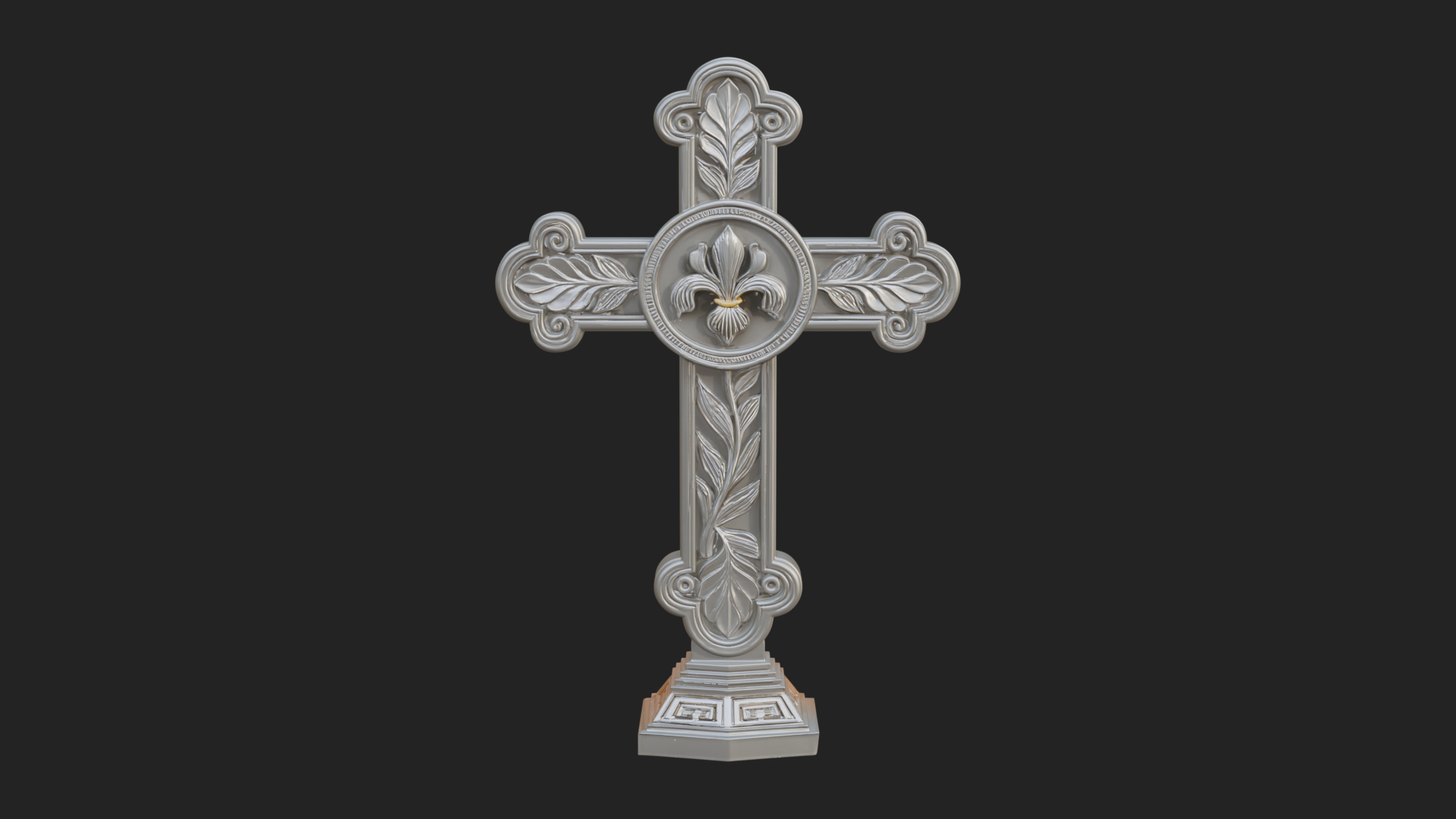 Carved Relief Wall Cross Design 60 3D Print Model 3D Model