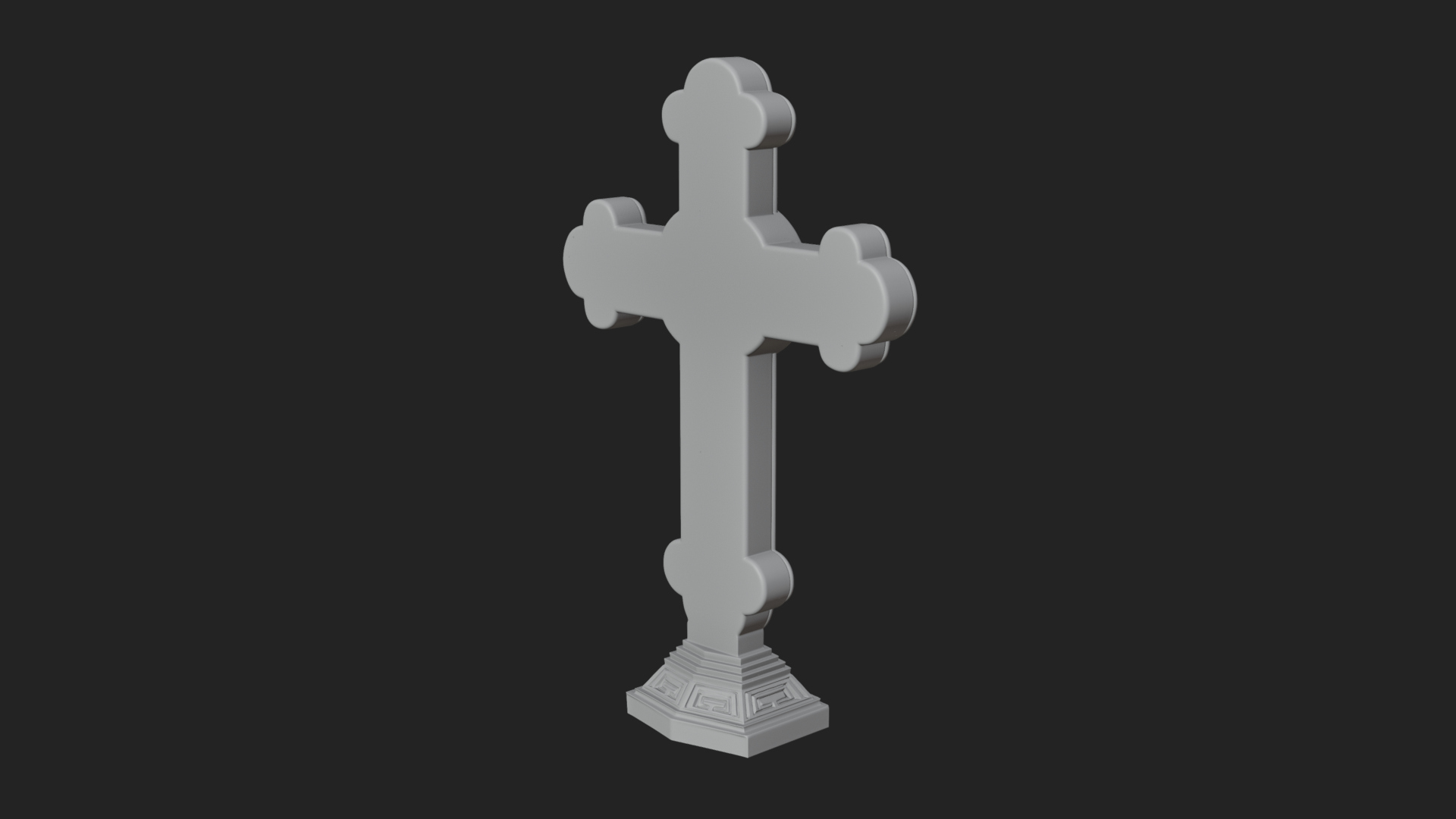 Carved Relief Wall Cross Design 60 3D Print Model 3D Model