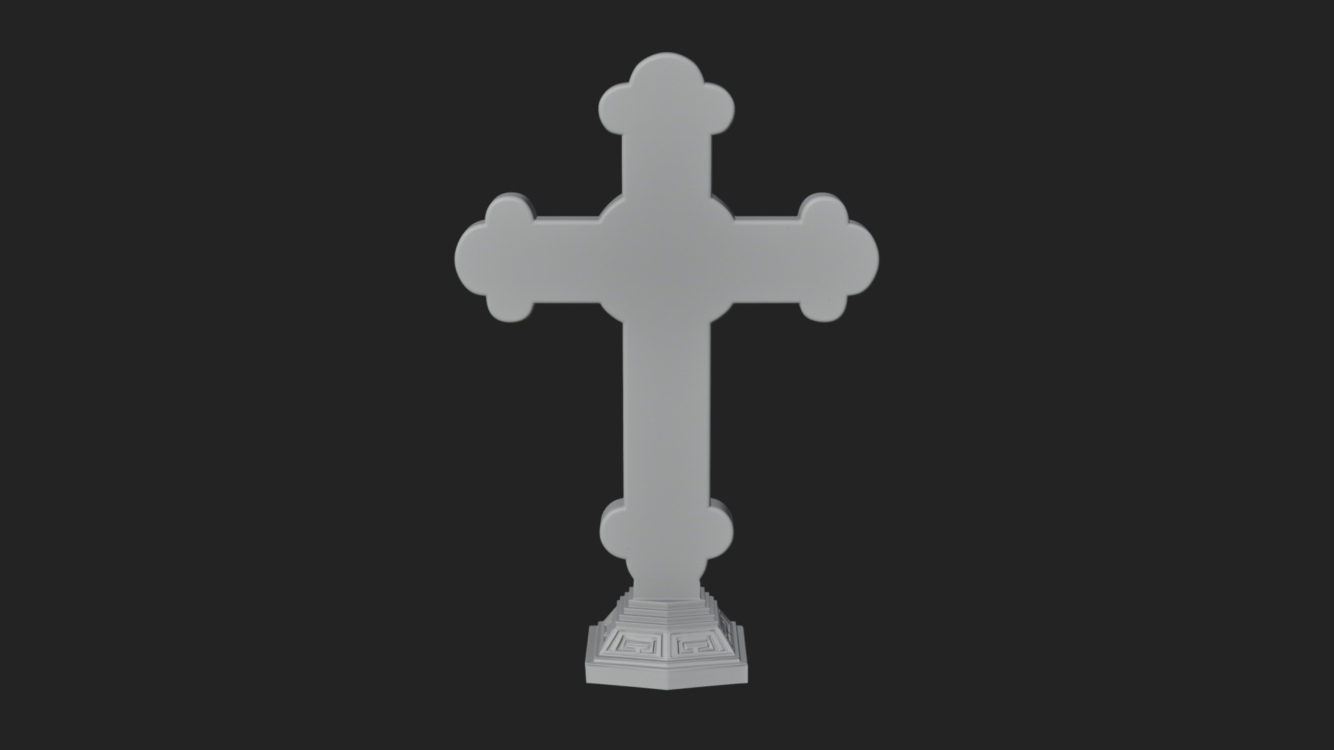 Carved Relief Wall Cross Design 60 3D Print Model 3D Model