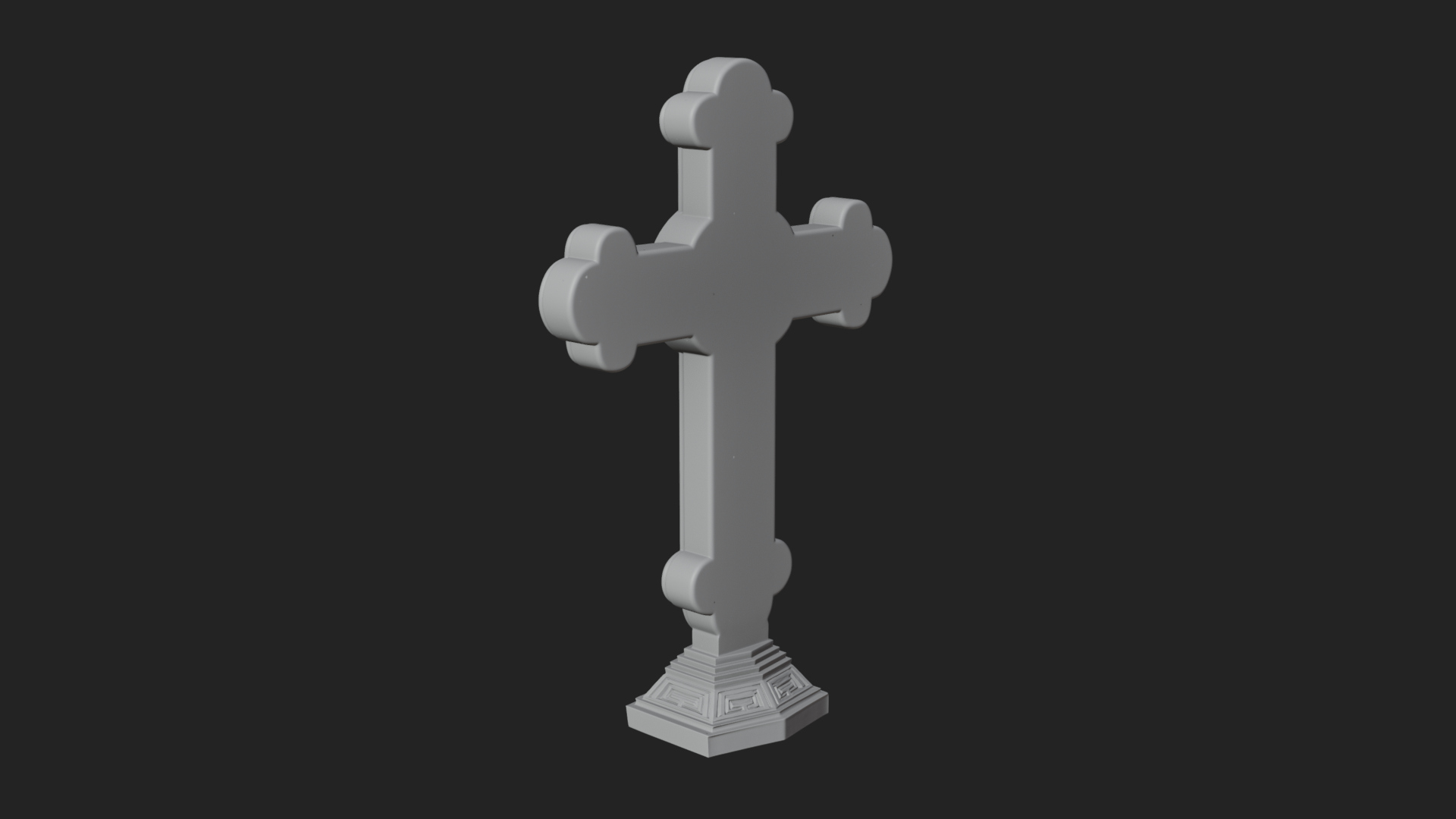 Carved Relief Wall Cross Design 60 3D Print Model 3D Model