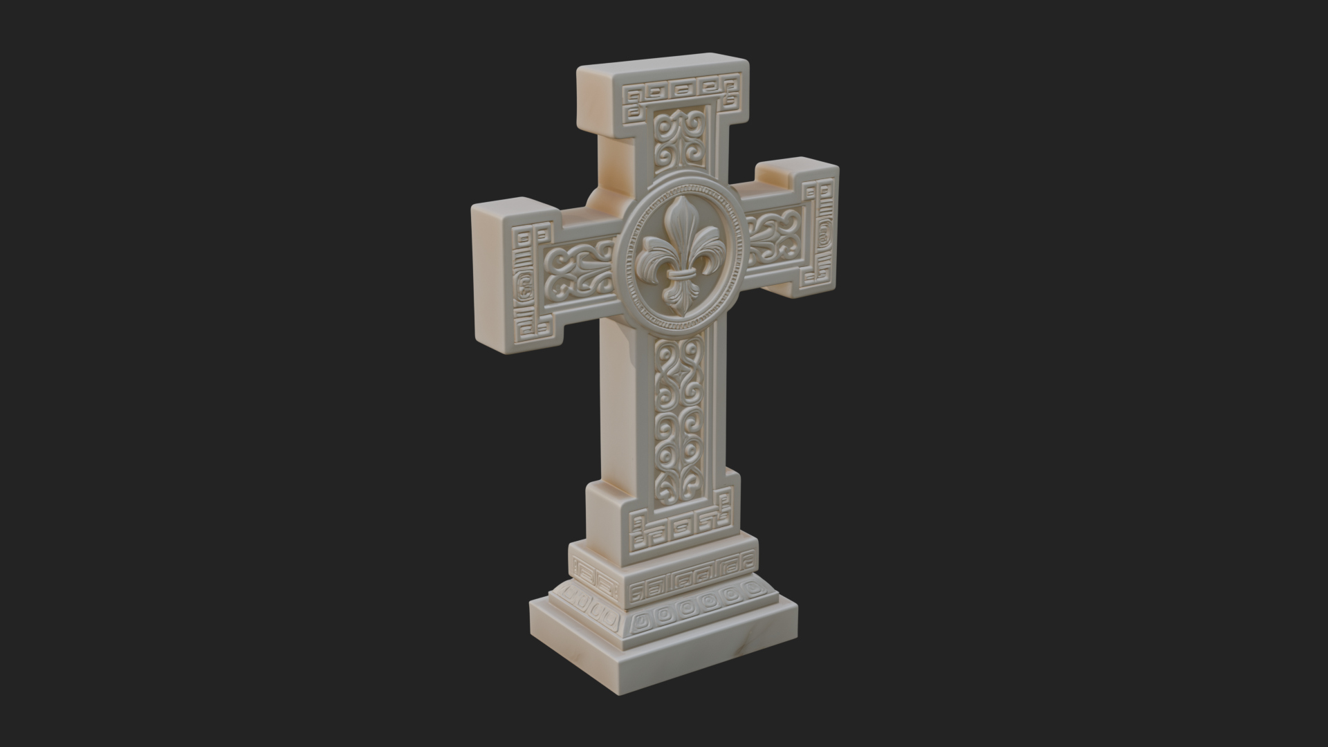 Carved Relief Wall Cross Design 62 3D Print Model 3D Model