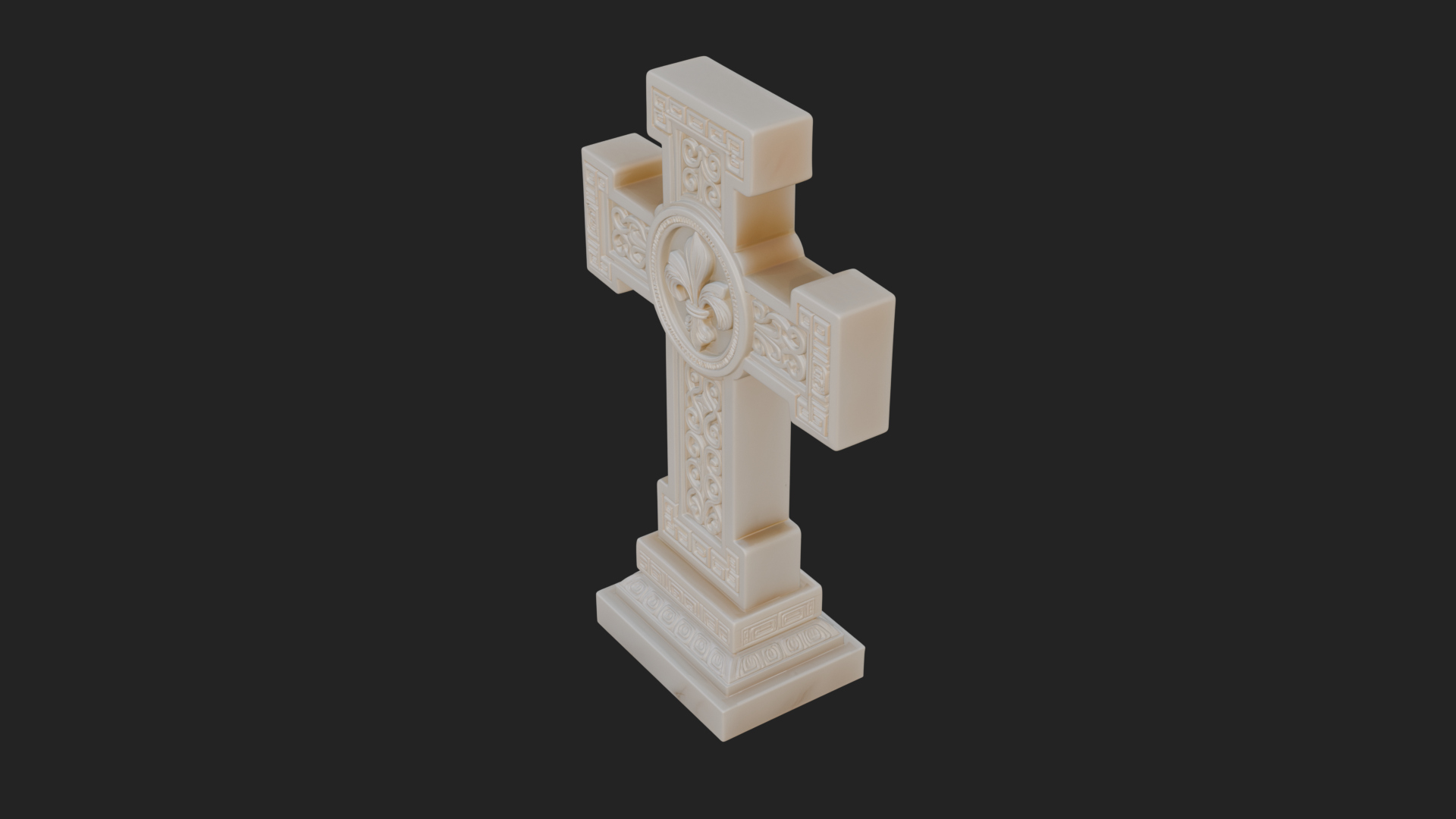 Carved Relief Wall Cross Design 62 3D Print Model 3D Model
