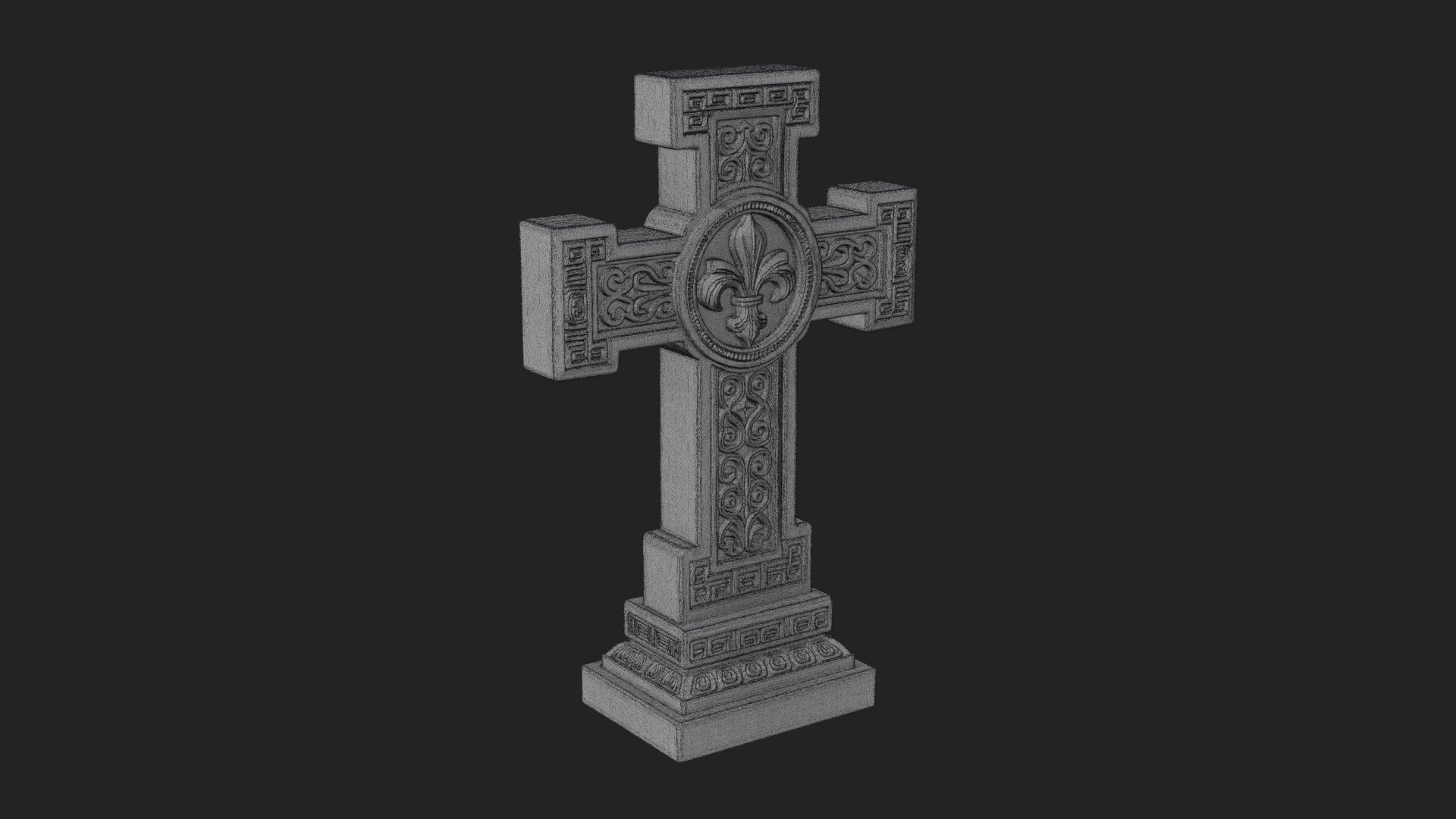 Carved Relief Wall Cross Design 62 3D Print Model 3D Model