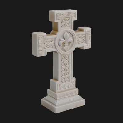 Carved Relief Wall Cross Design 62 3D Print Model