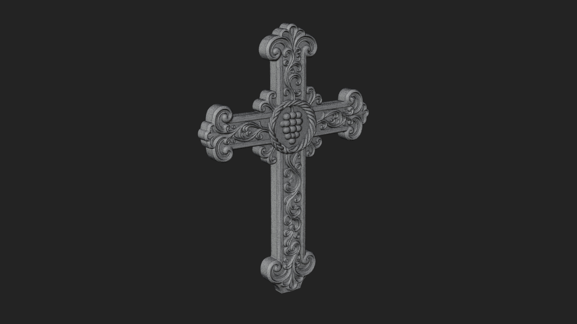 Carved Relief Wall Cross Design 63 3D Print Model 3D Model