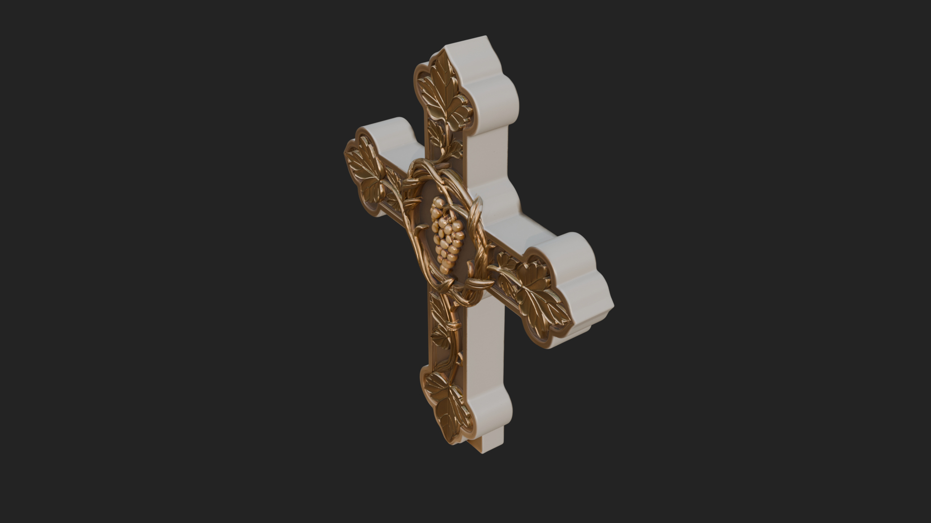 Carved Relief Wall Cross Design 64 3D Print Model 3D Model