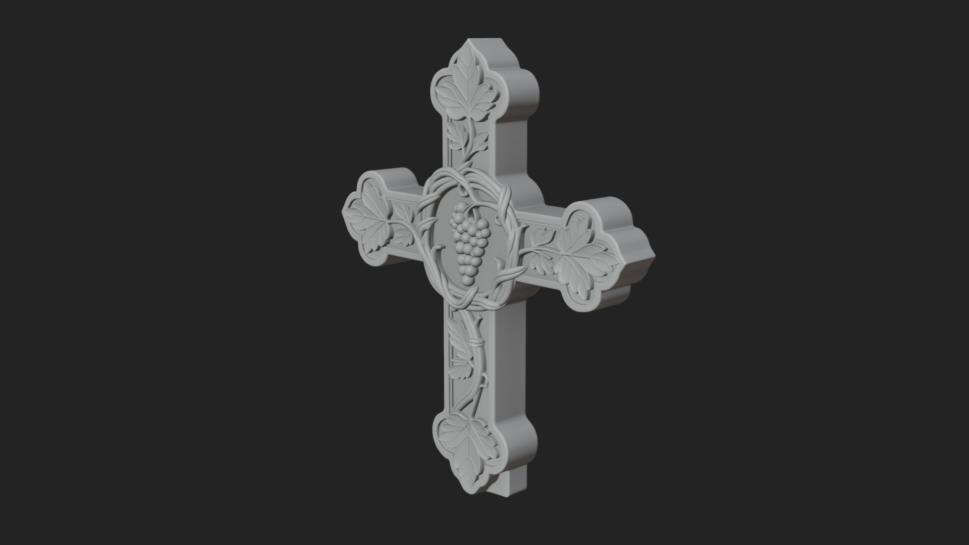 Carved Relief Wall Cross Design 64 3D Print Model 3D Model