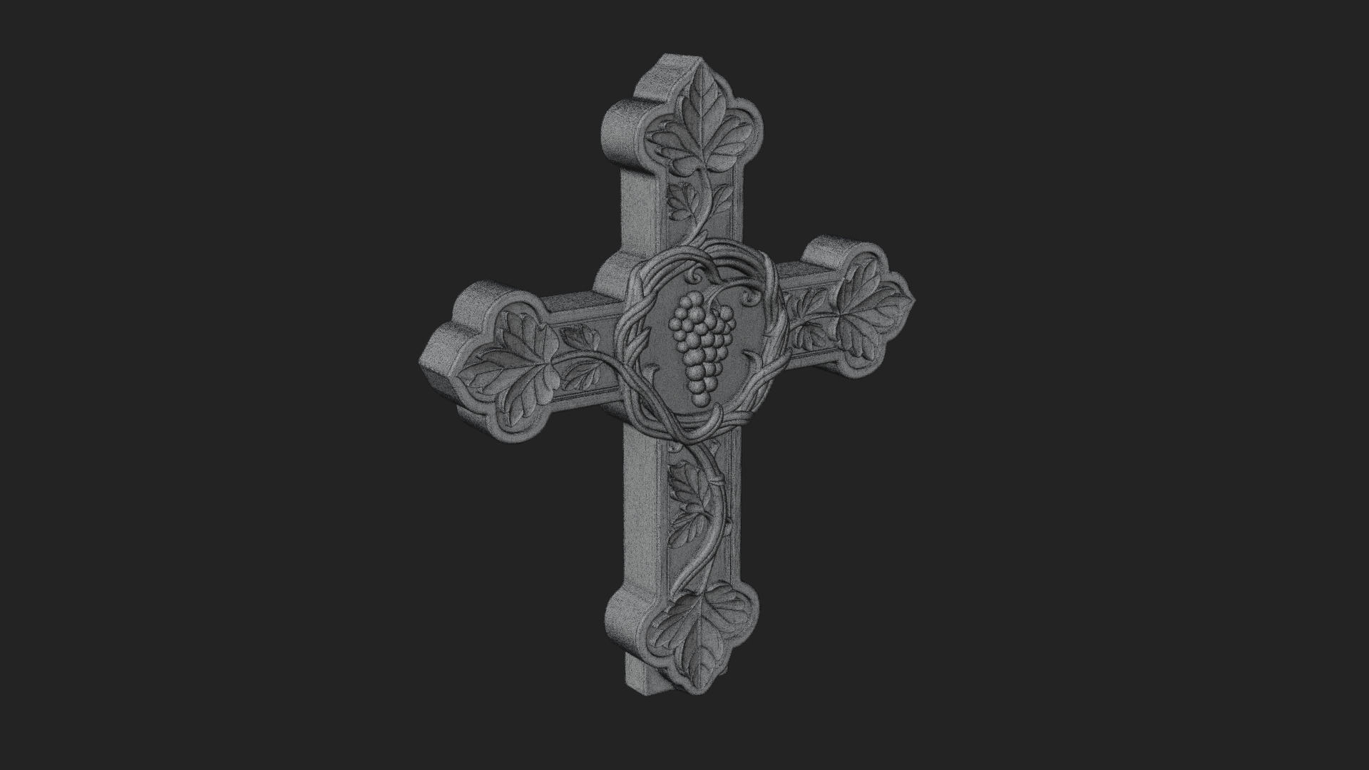 Carved Relief Wall Cross Design 64 3D Print Model 3D Model