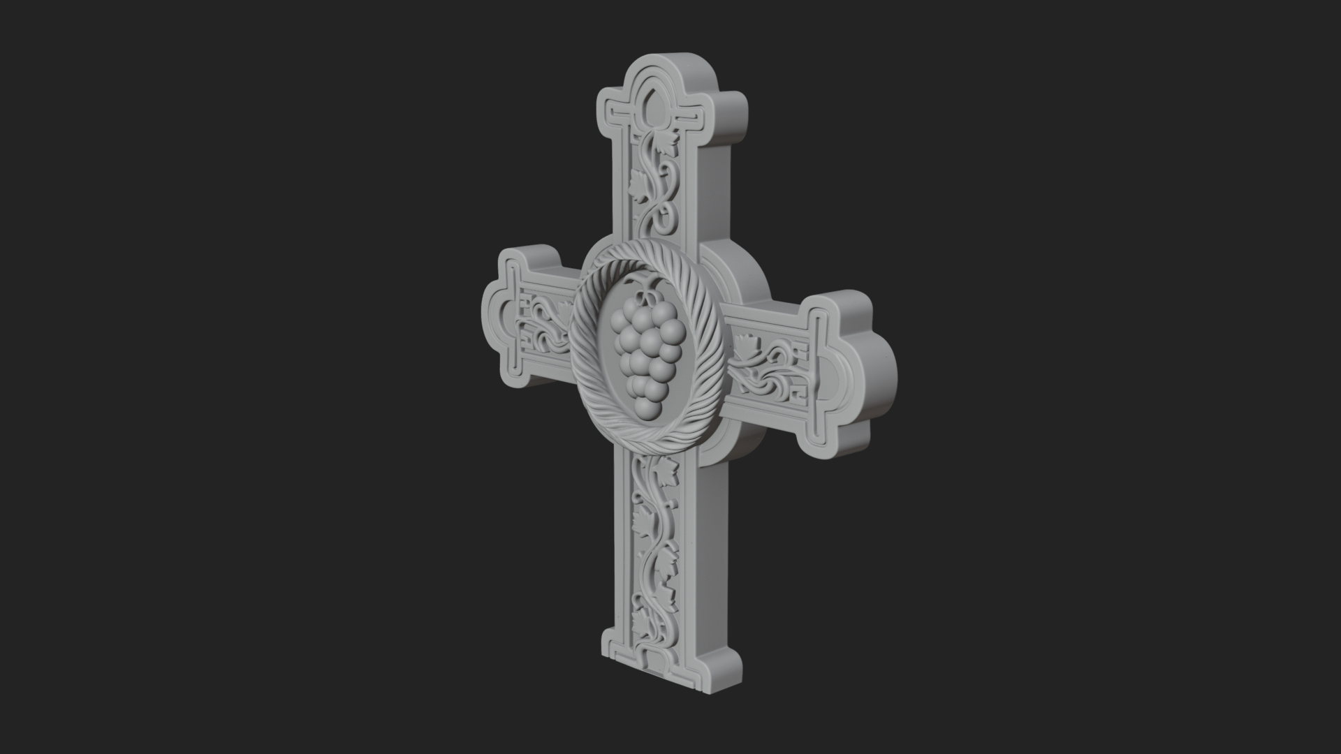 Carved Relief Wall Cross Design 65 3D Print Model 3D Model