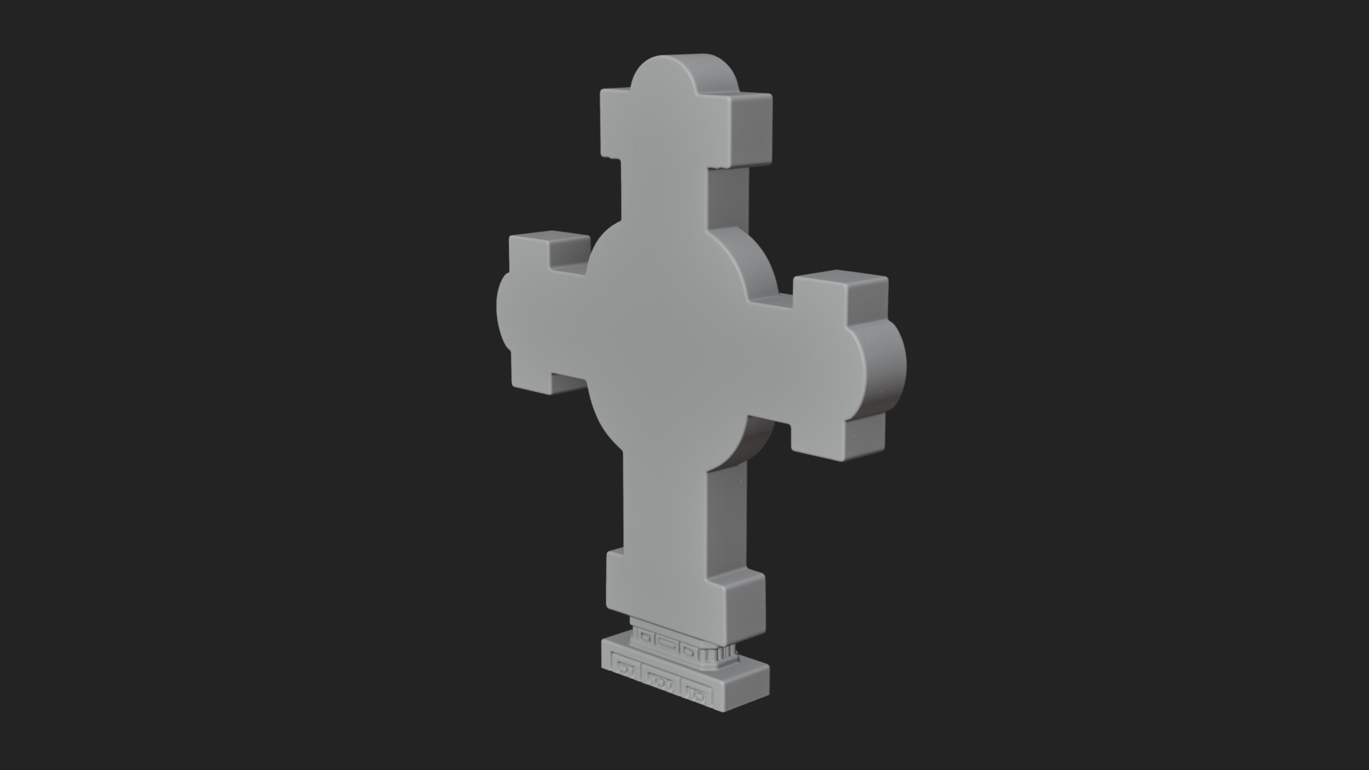 Carved Relief Wall Cross Design 67 3D Print Model 3D Model