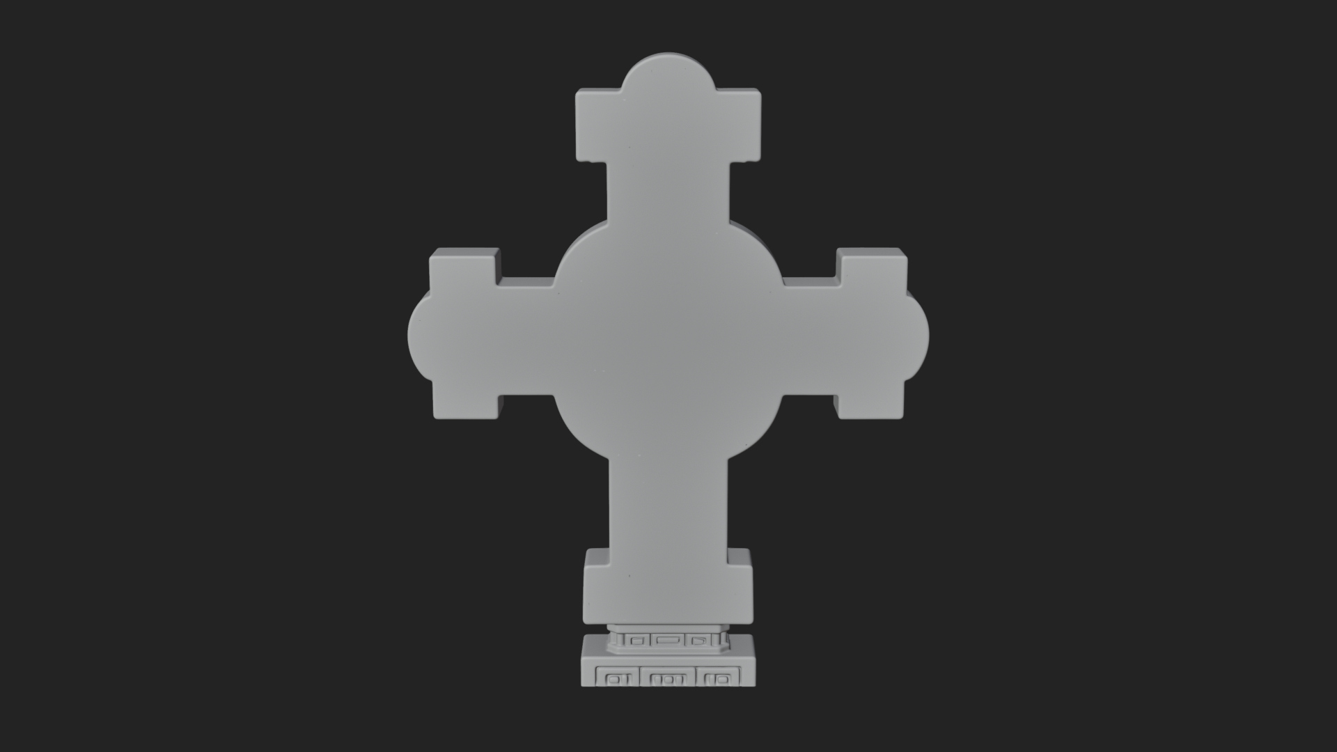 Carved Relief Wall Cross Design 67 3D Print Model 3D Model