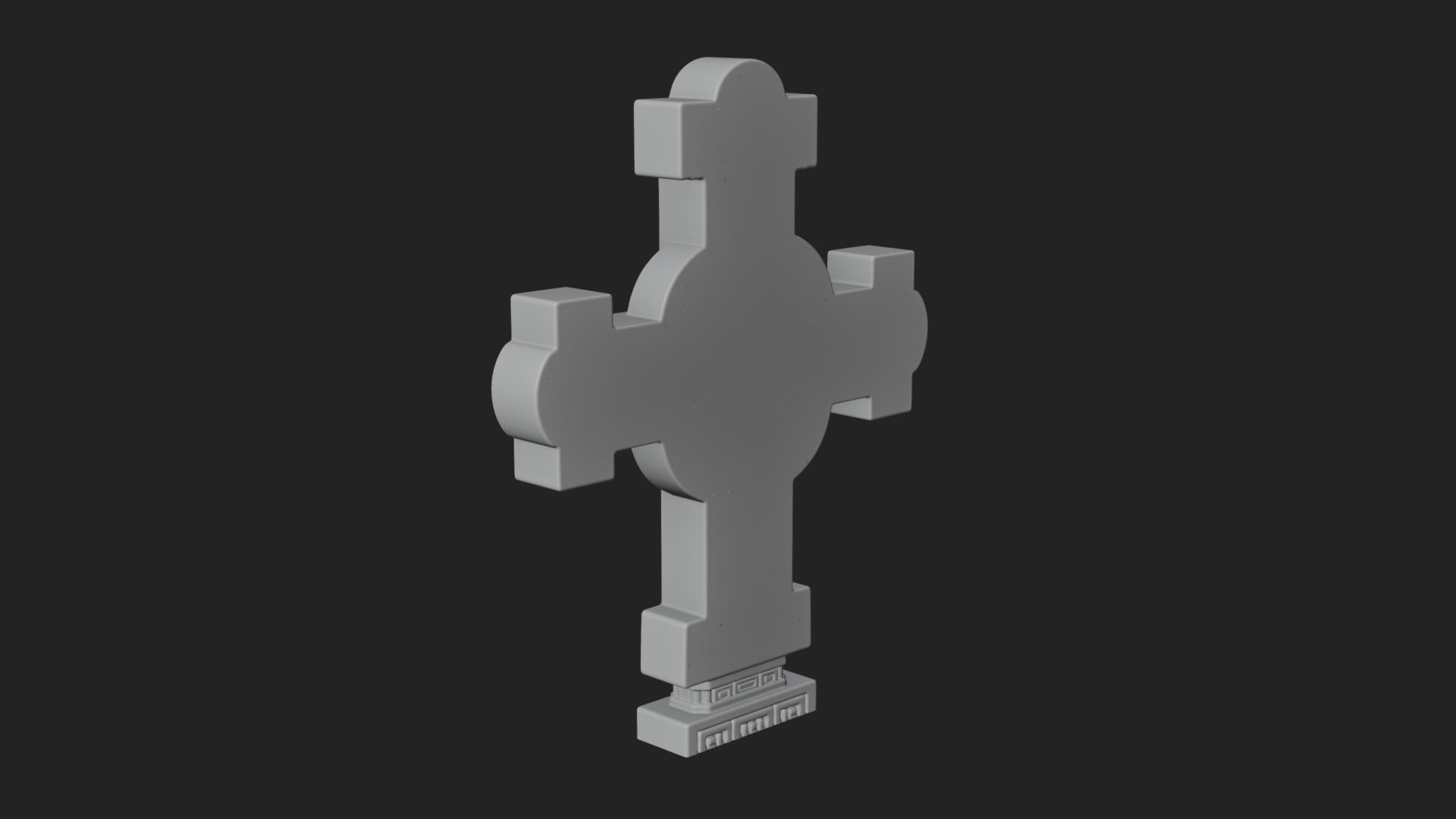 Carved Relief Wall Cross Design 67 3D Print Model 3D Model