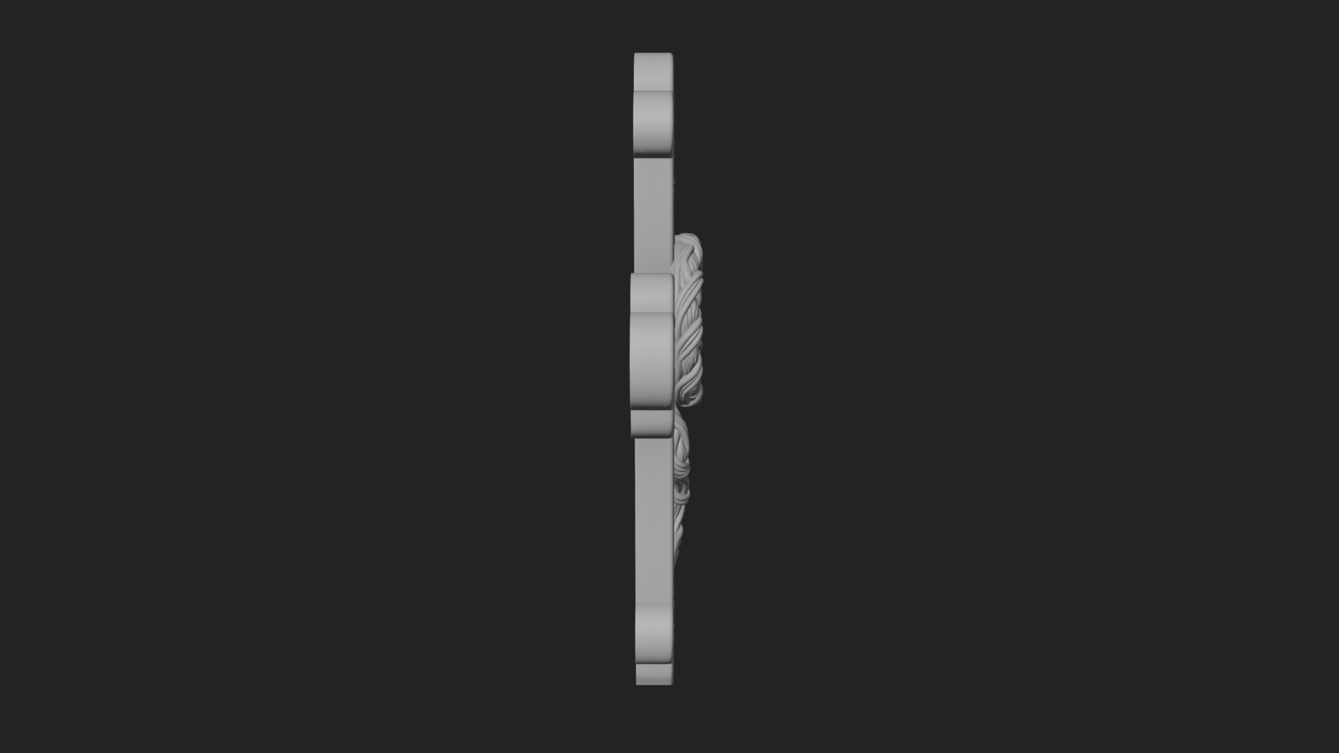 Carved Relief Wall Cross Design 68 3D Print Model 3D Model
