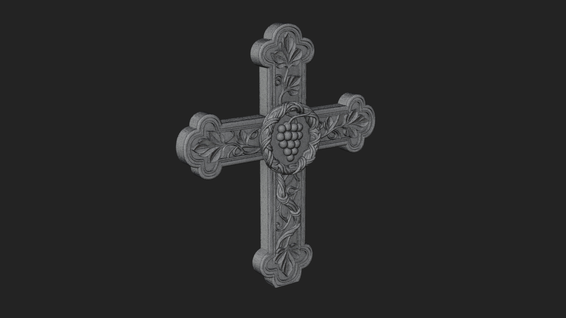 Carved Relief Wall Cross Design 68 3D Print Model 3D Model
