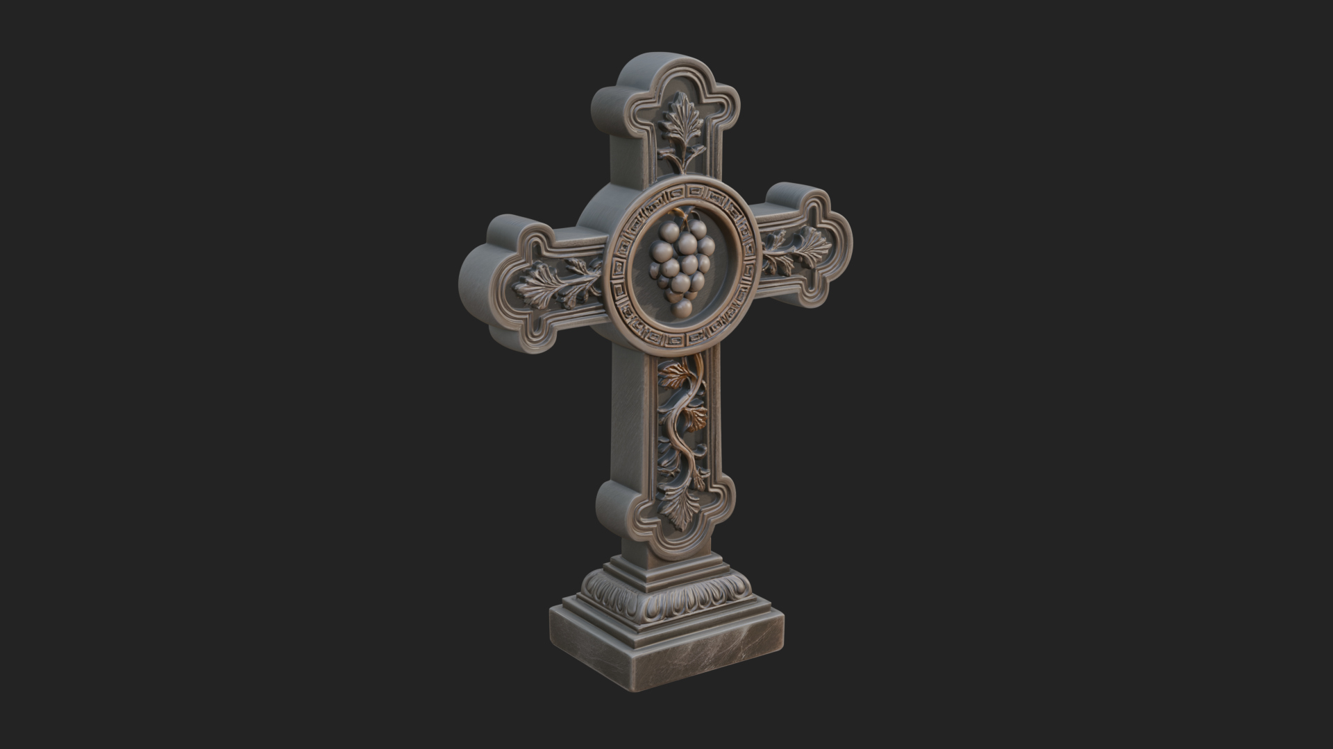 Carved Relief Wall Cross Design 69 3D Print Model 3D Model