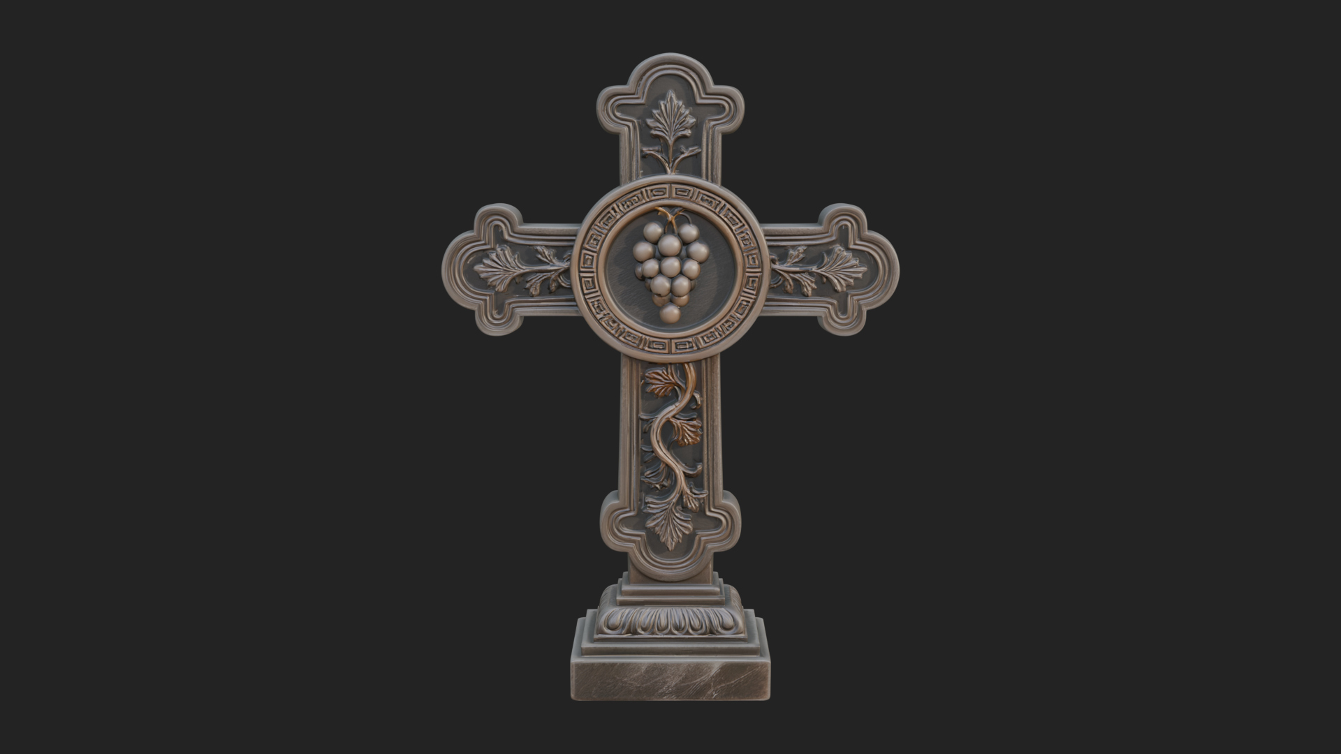 Carved Relief Wall Cross Design 69 3D Print Model 3D Model