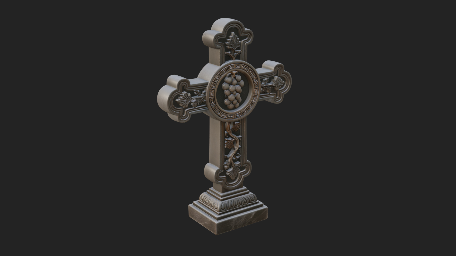 Carved Relief Wall Cross Design 69 3D Print Model 3D Model