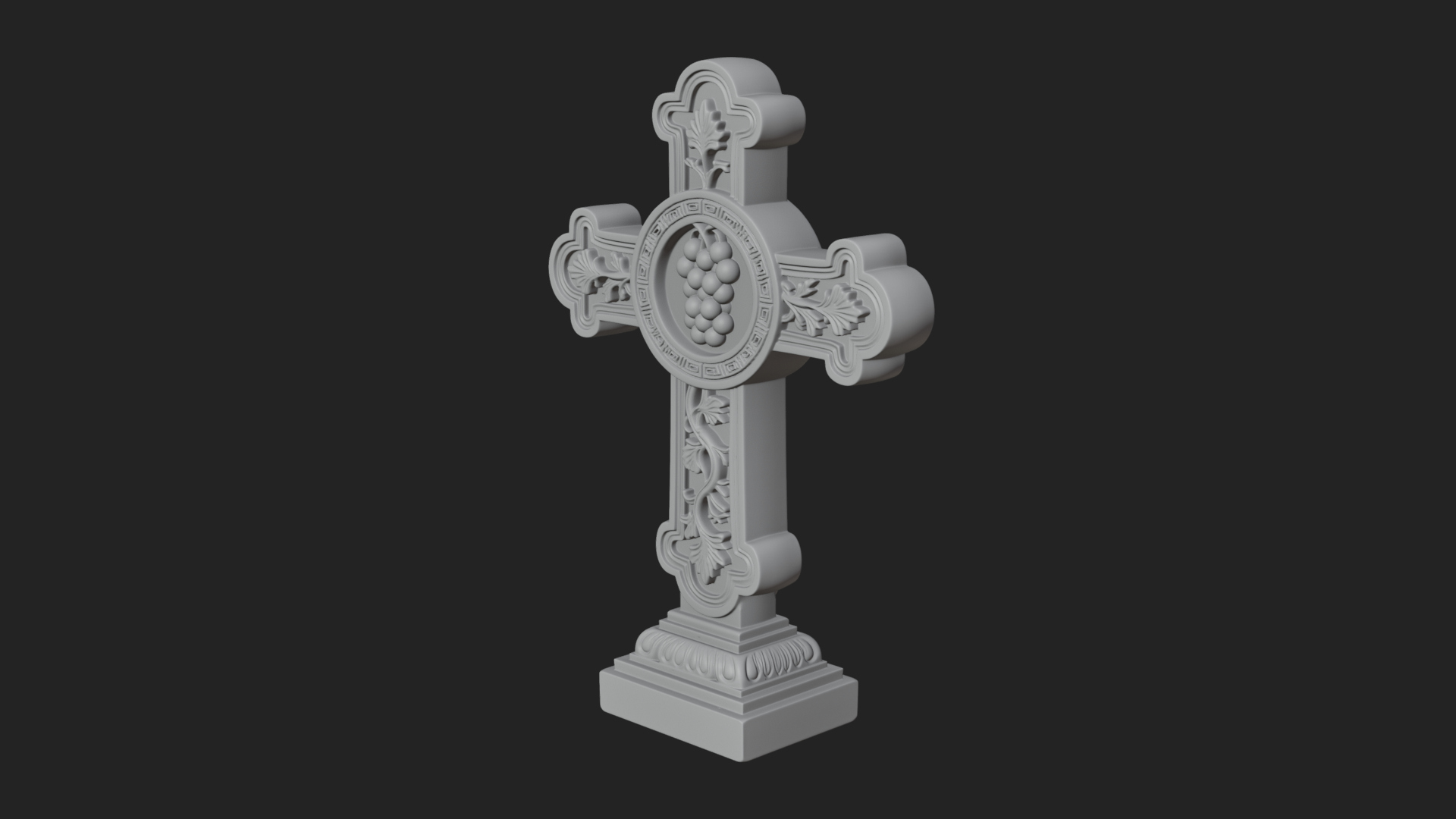 Carved Relief Wall Cross Design 69 3D Print Model 3D Model