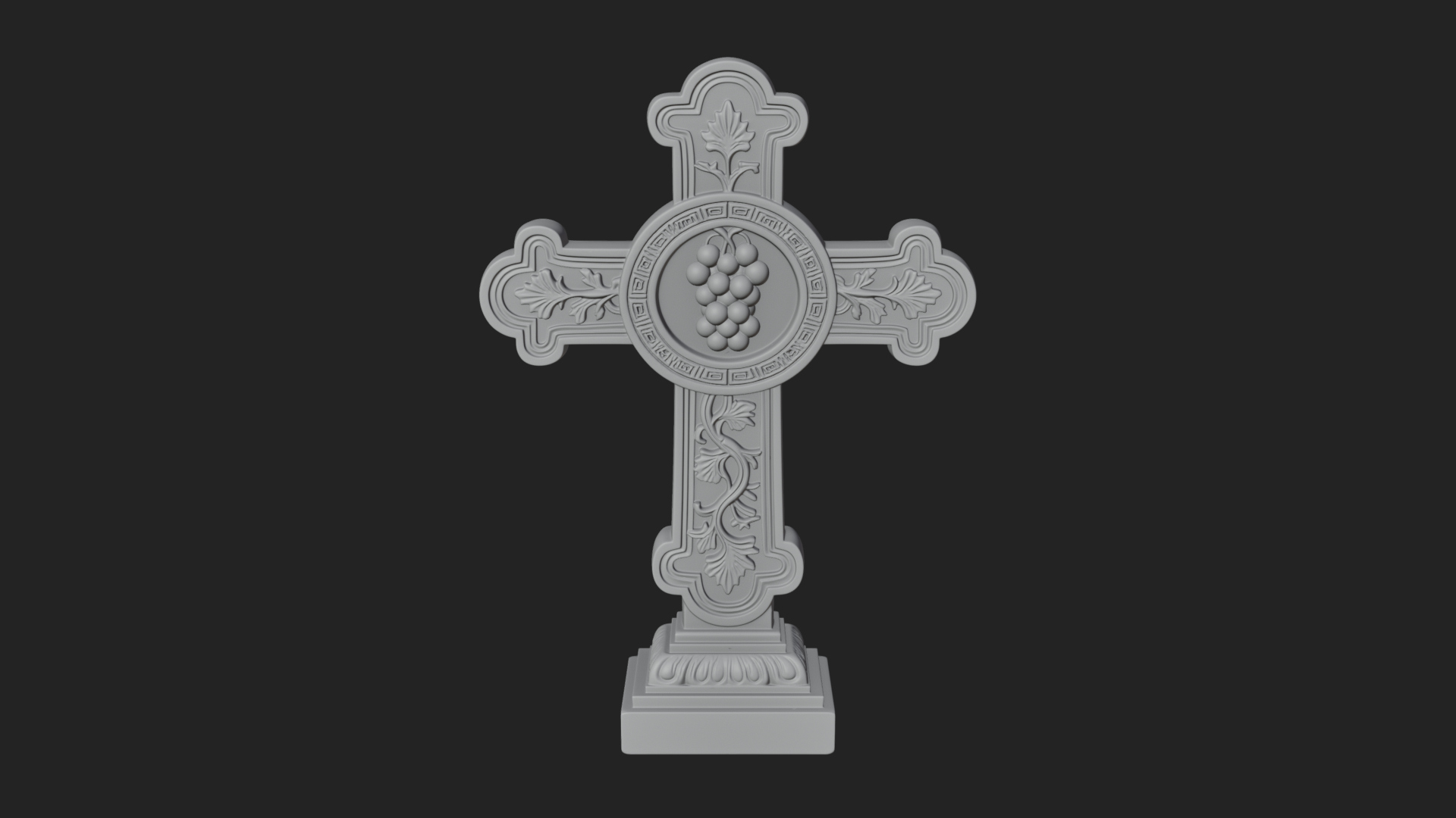 Carved Relief Wall Cross Design 69 3D Print Model 3D Model