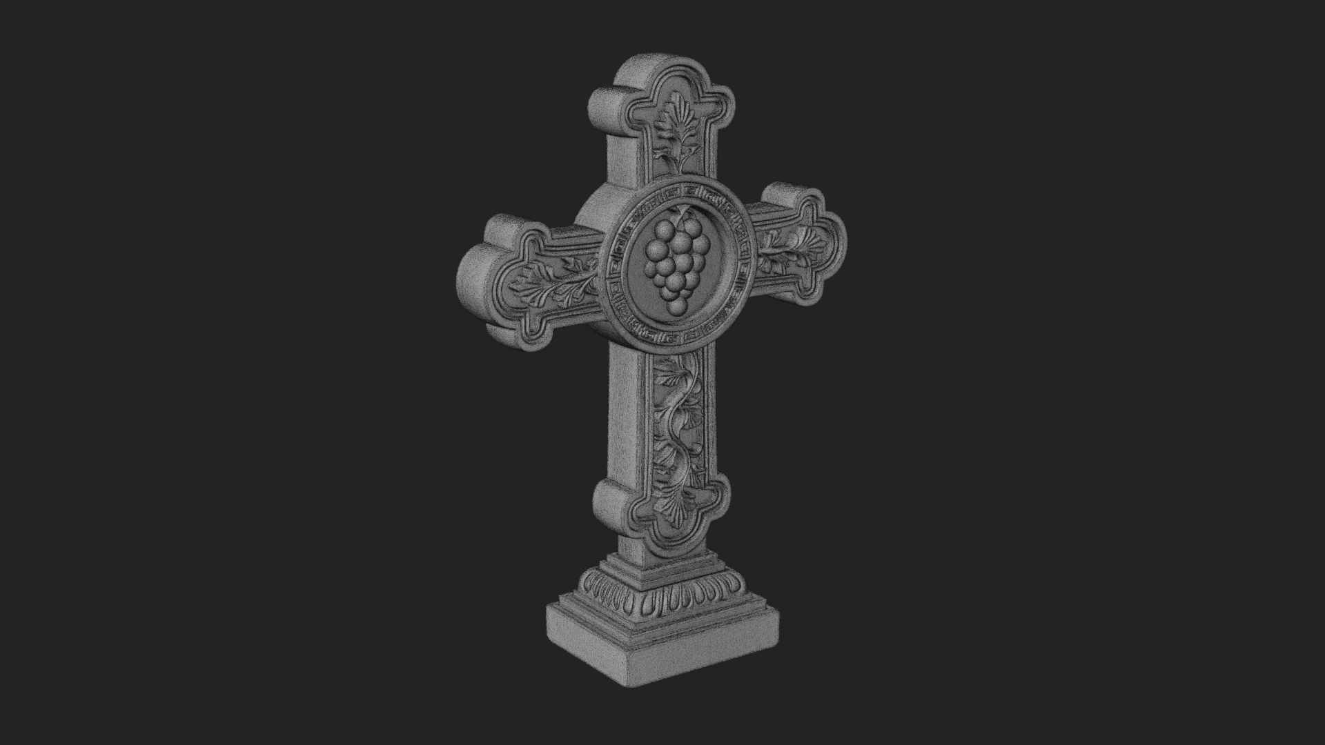 Carved Relief Wall Cross Design 69 3D Print Model 3D Model