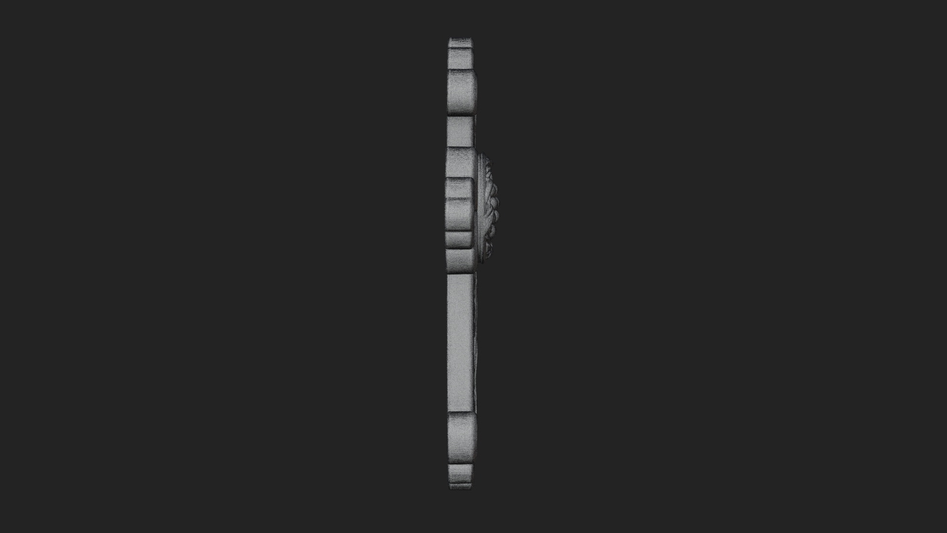 Carved Relief Wall Cross Design 70 3D Print Model 3D Model
