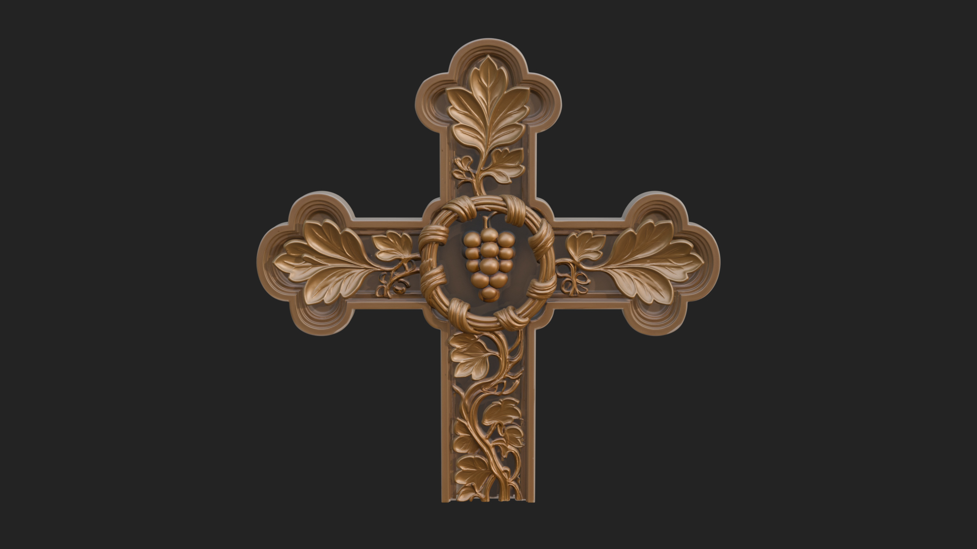 Carved Relief Wall Cross Design 71 3D Print Model 3D Model