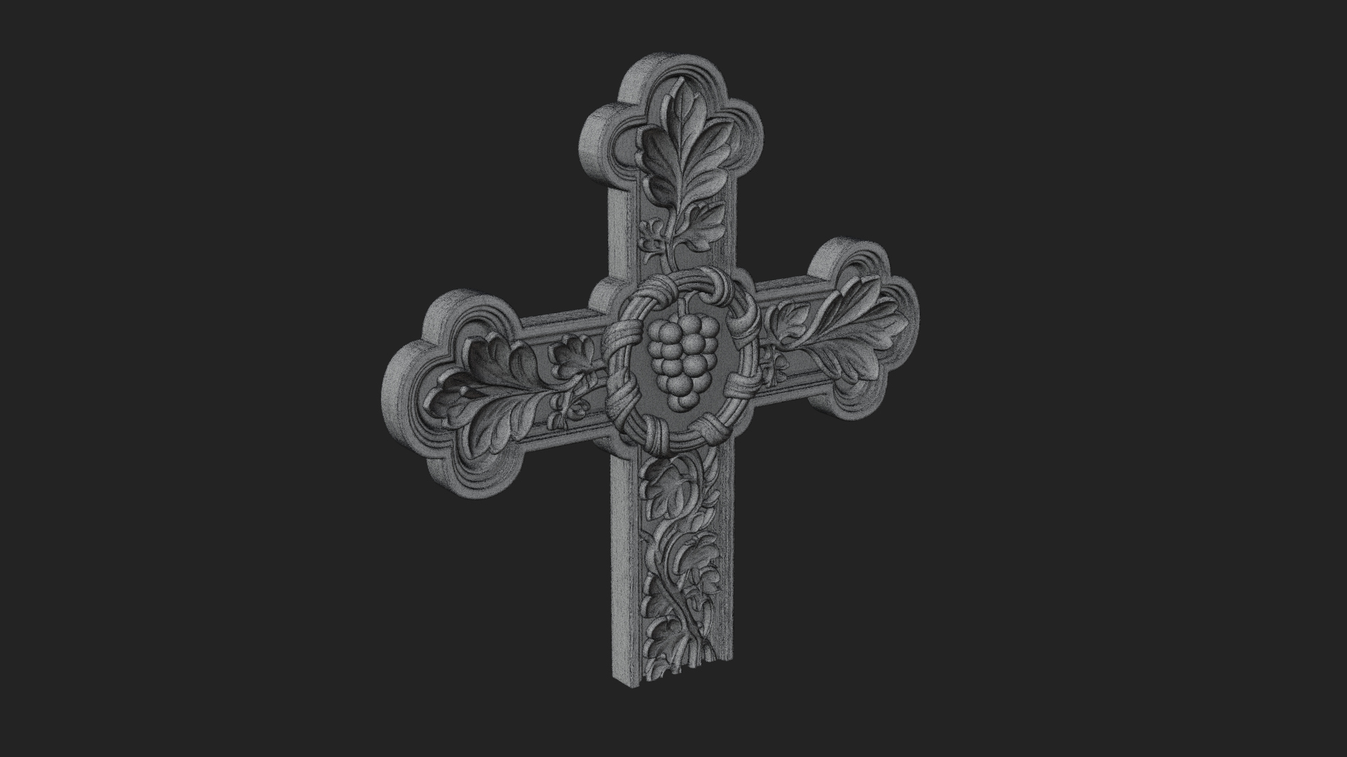 Carved Relief Wall Cross Design 71 3D Print Model 3D Model