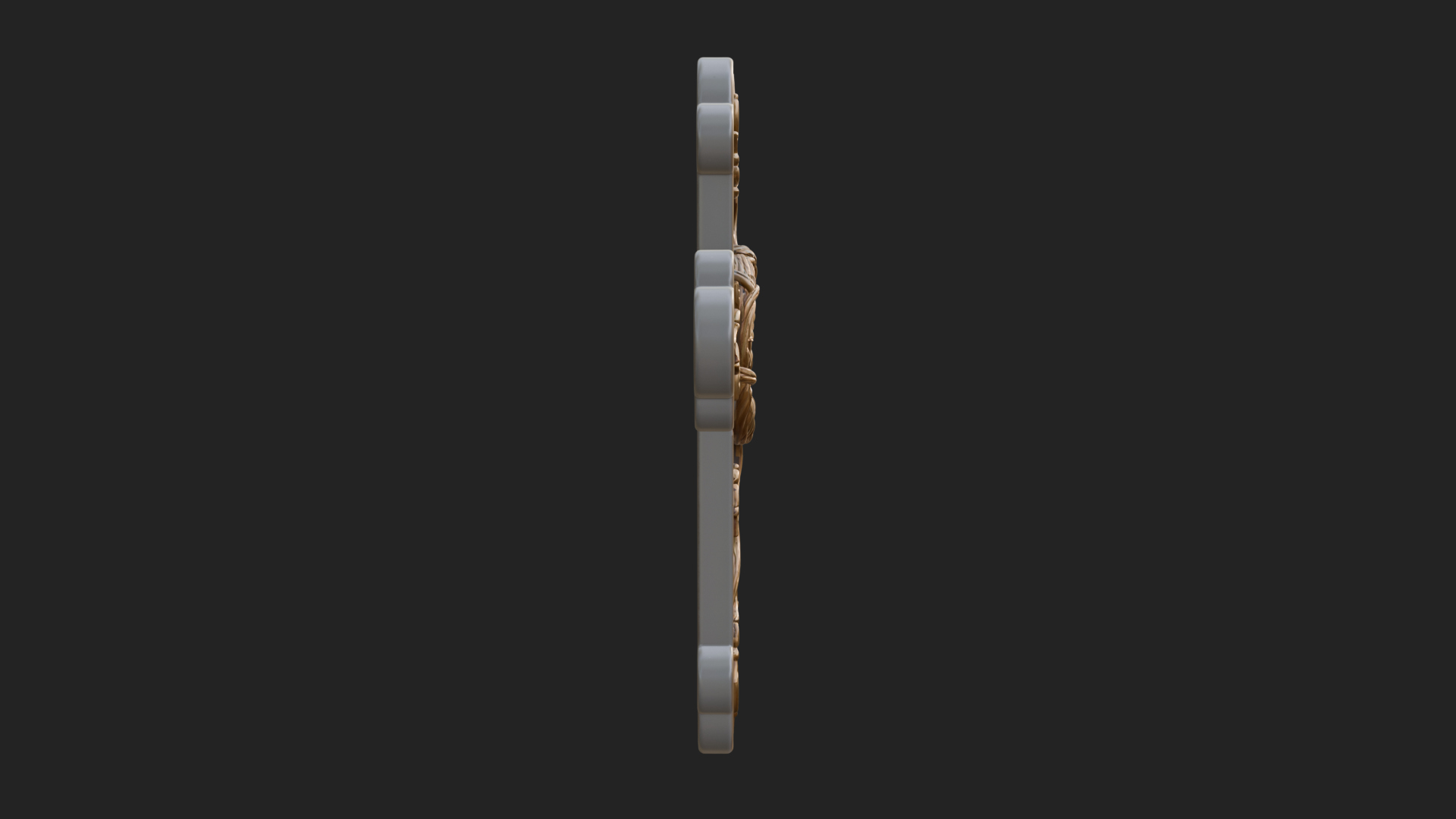 Carved Relief Wall Cross Design 72 3D Print Model 3D Model