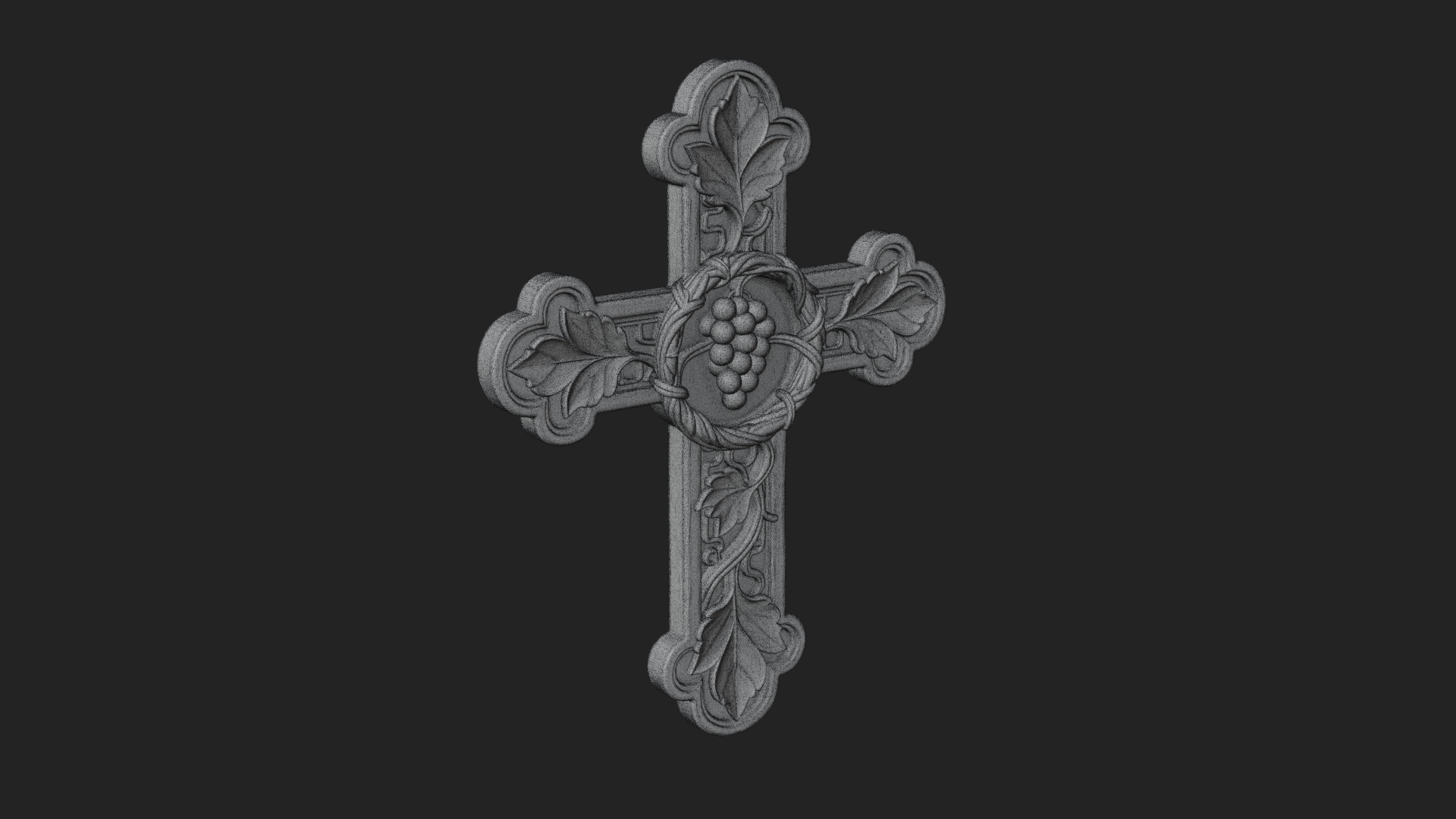Carved Relief Wall Cross Design 72 3D Print Model 3D Model