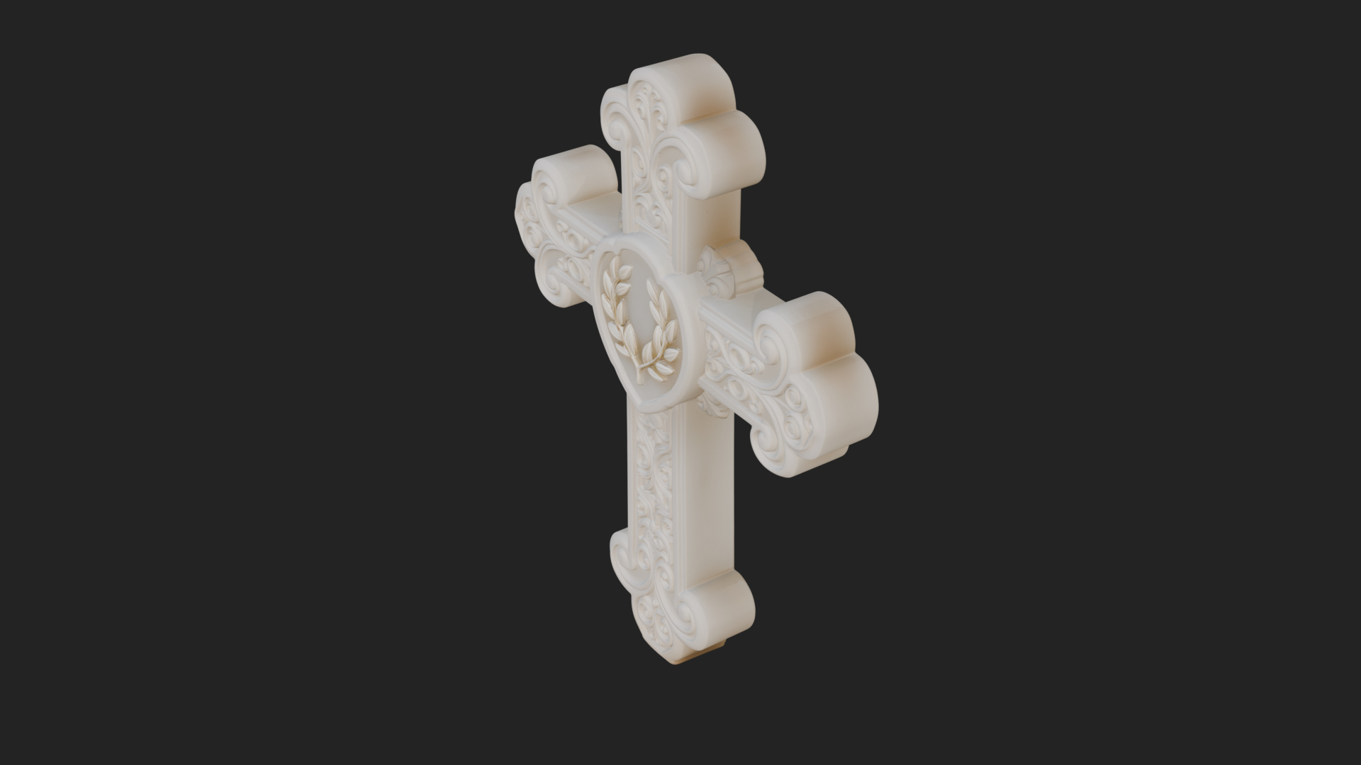 Carved Relief Wall Cross Design 73 3D Print Model 3D Model