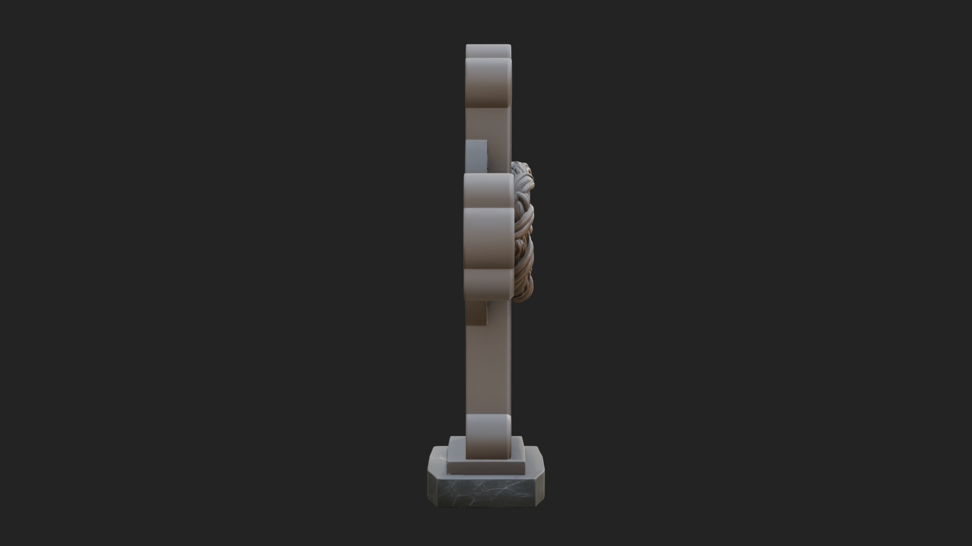 Carved Relief Wall Cross Design 74 3D Print Model 3D Model