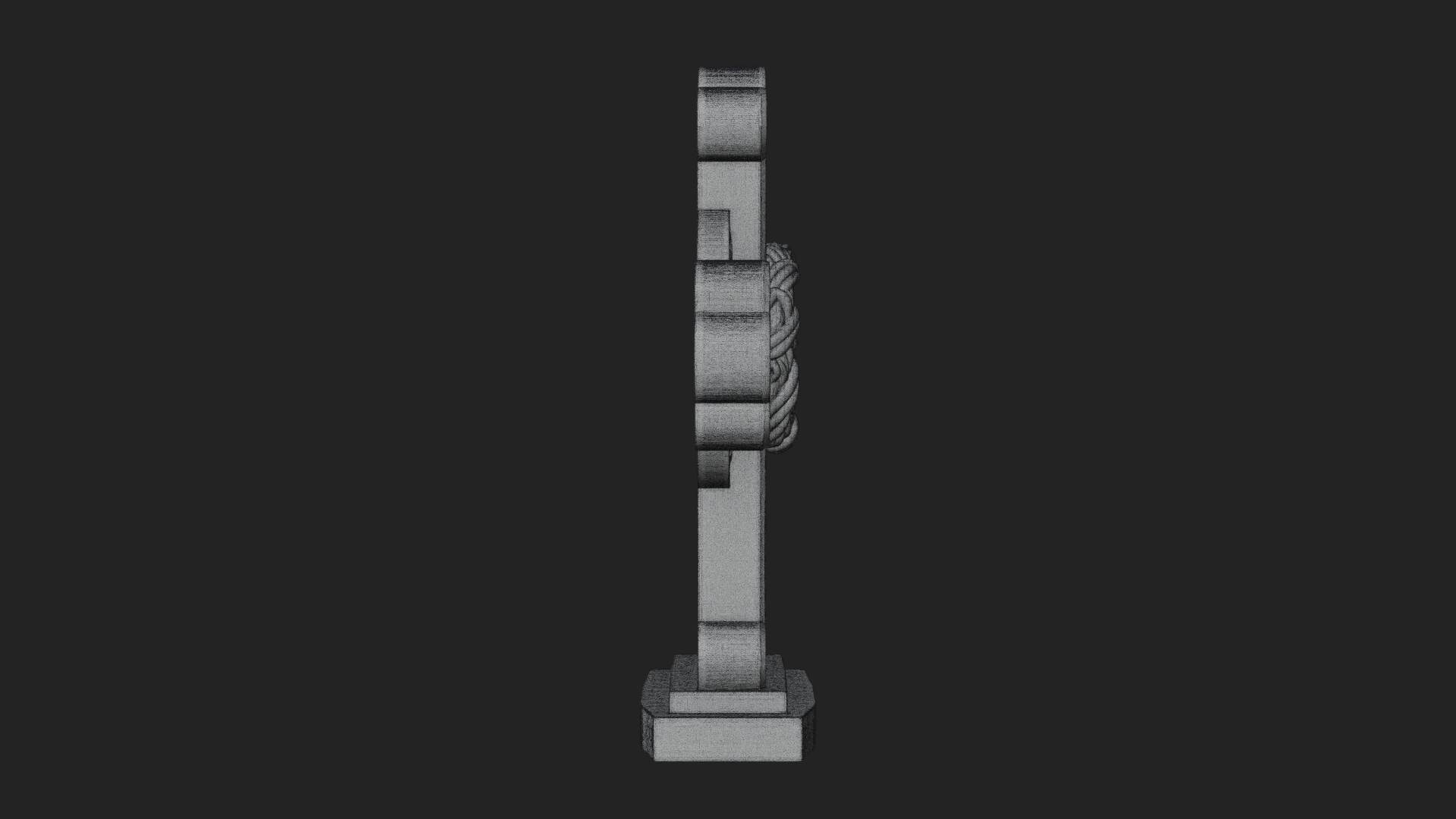 Carved Relief Wall Cross Design 74 3D Print Model 3D Model