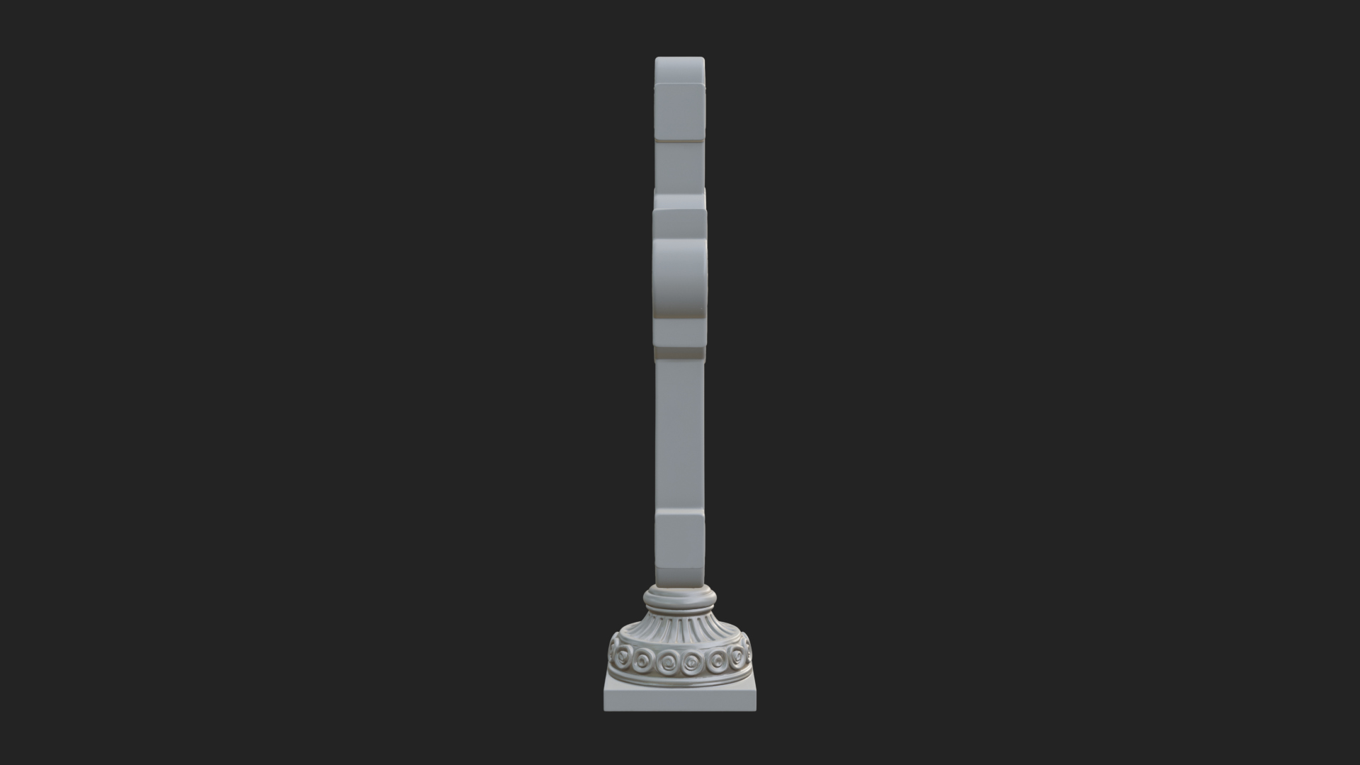 Carved Relief Wall Cross Design 75 3D Print Model 3D Model