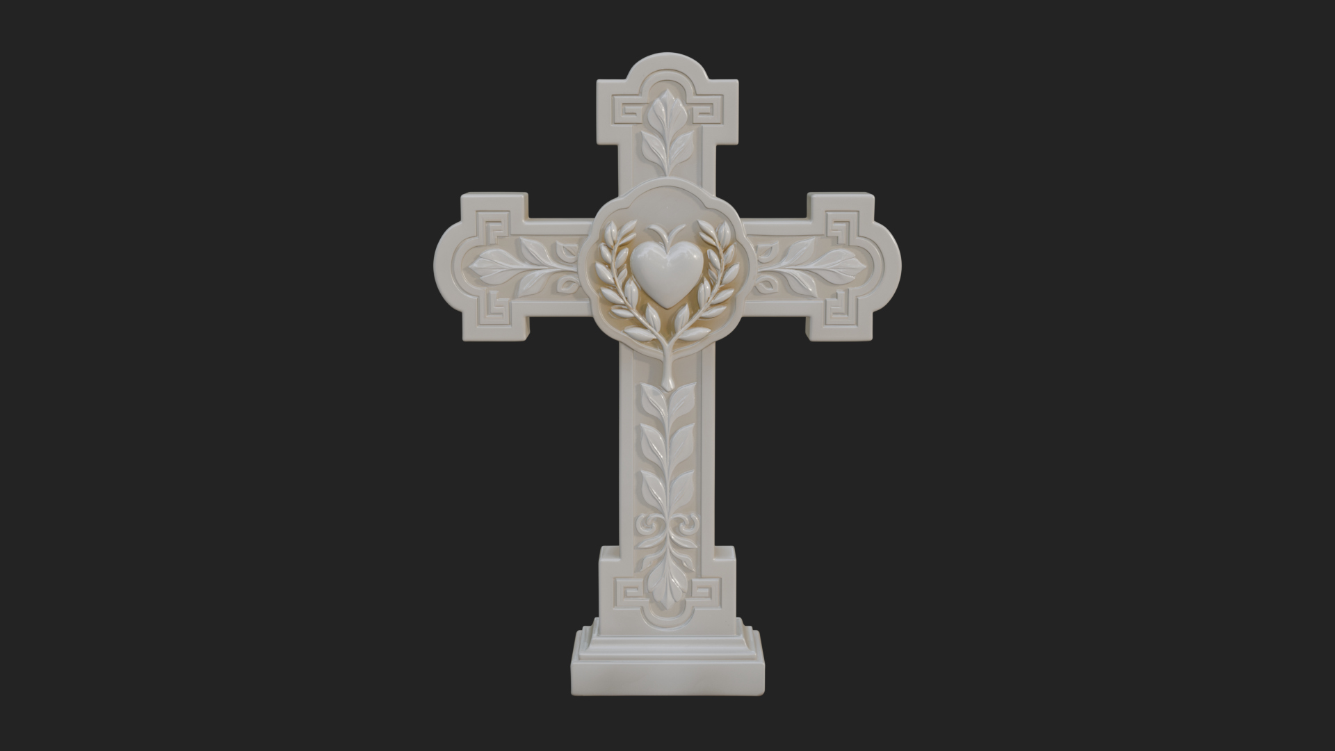 Carved Relief Wall Cross Design 76 3D Print Model 3D Model