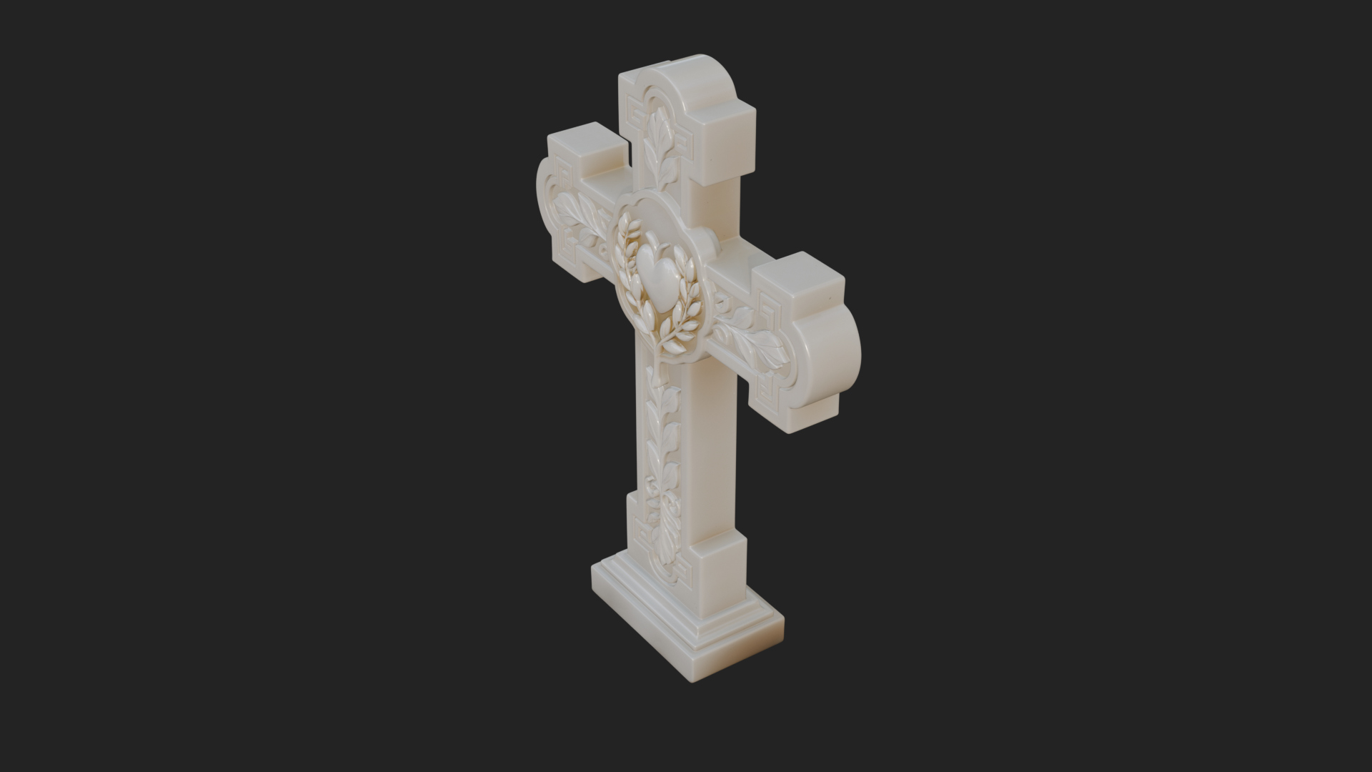 Carved Relief Wall Cross Design 76 3D Print Model 3D Model