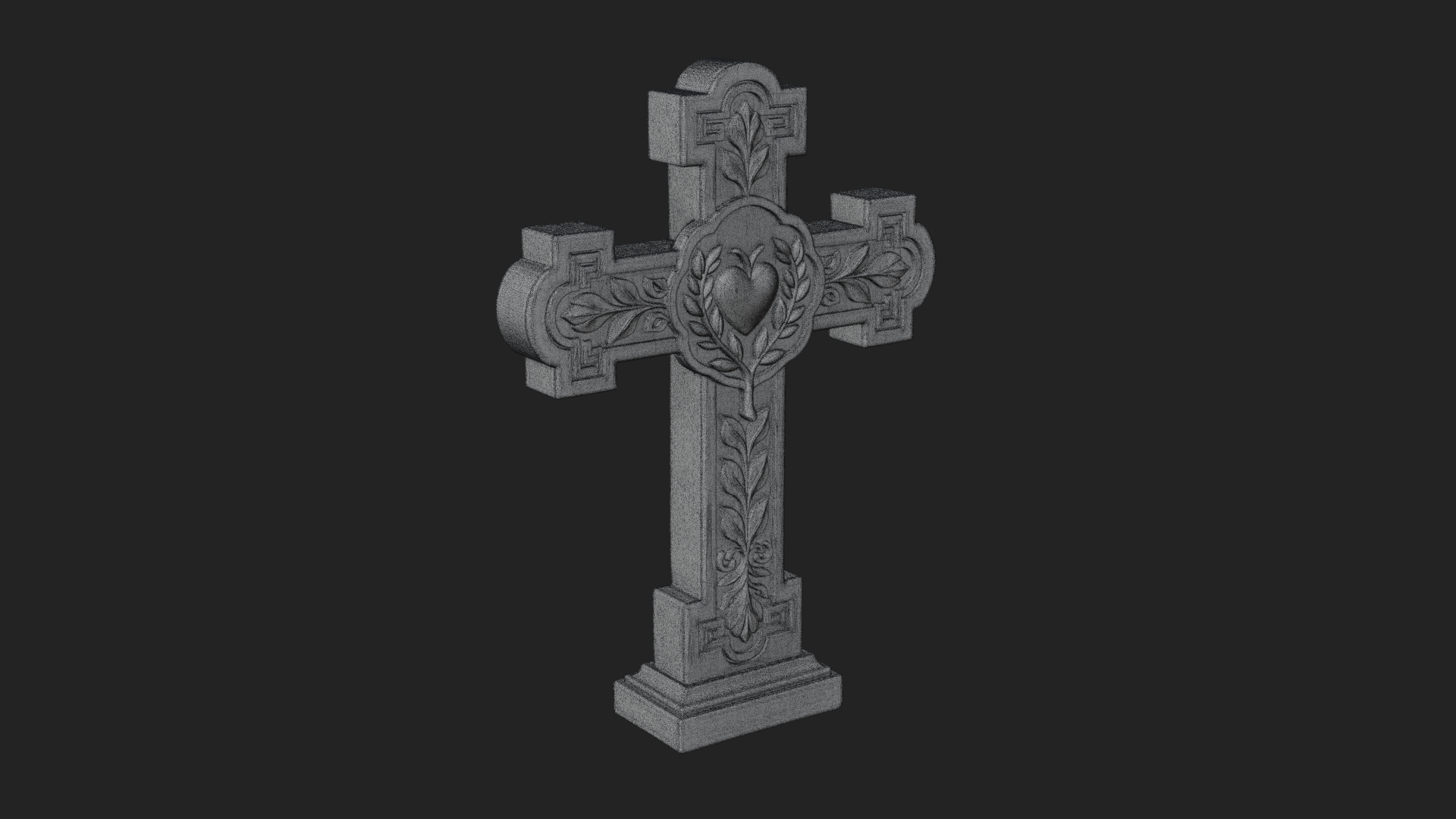 Carved Relief Wall Cross Design 76 3D Print Model 3D Model
