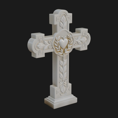 Carved Relief Wall Cross Design 76 3D Print Model