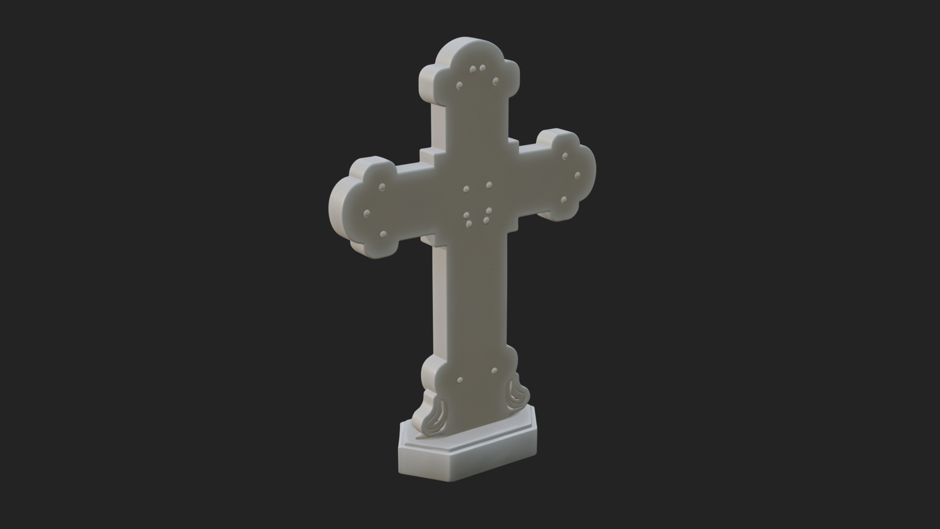 Carved Relief Wall Cross Design 77 3D Print Model 3D Model