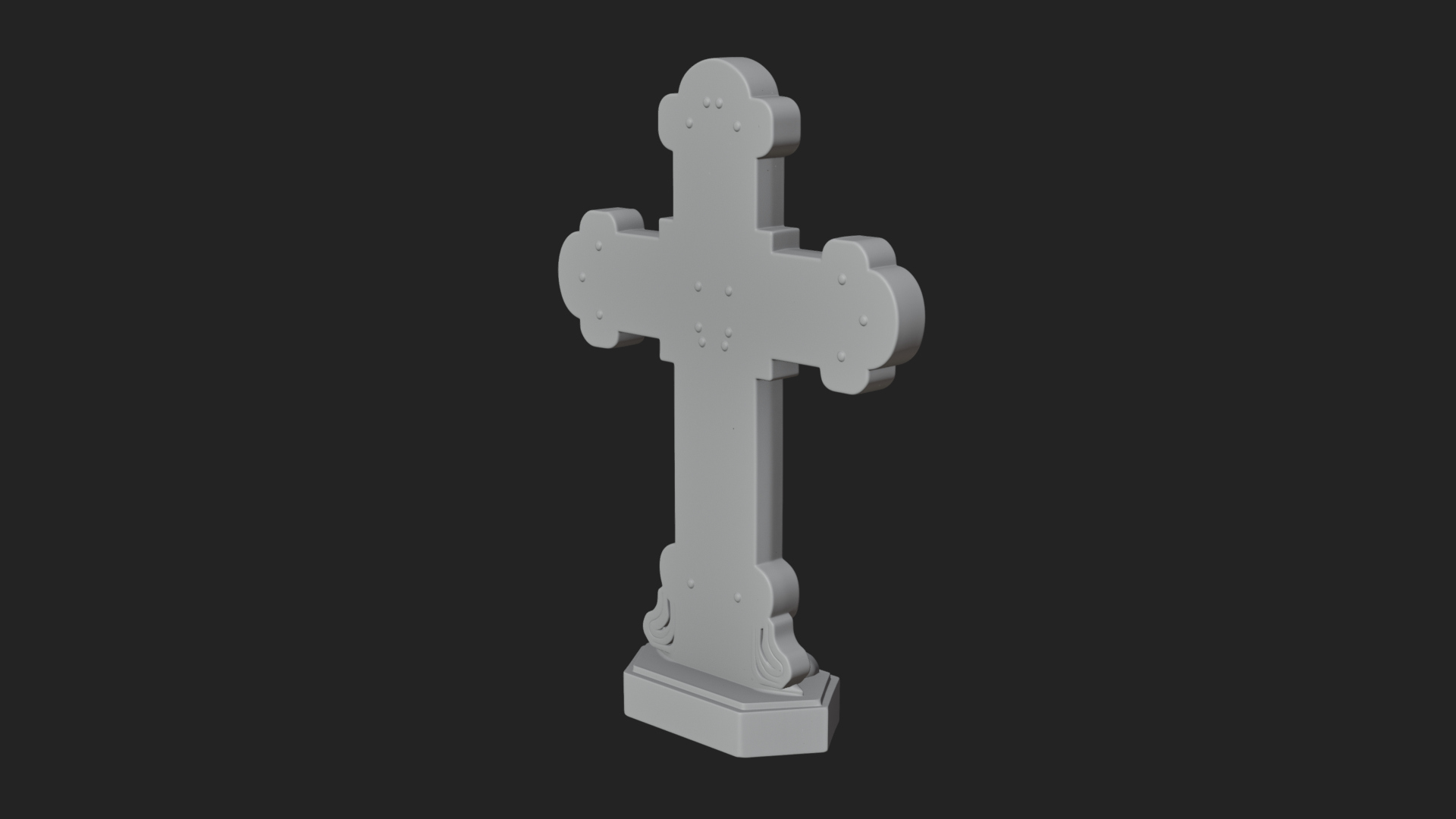 Carved Relief Wall Cross Design 77 3D Print Model 3D Model