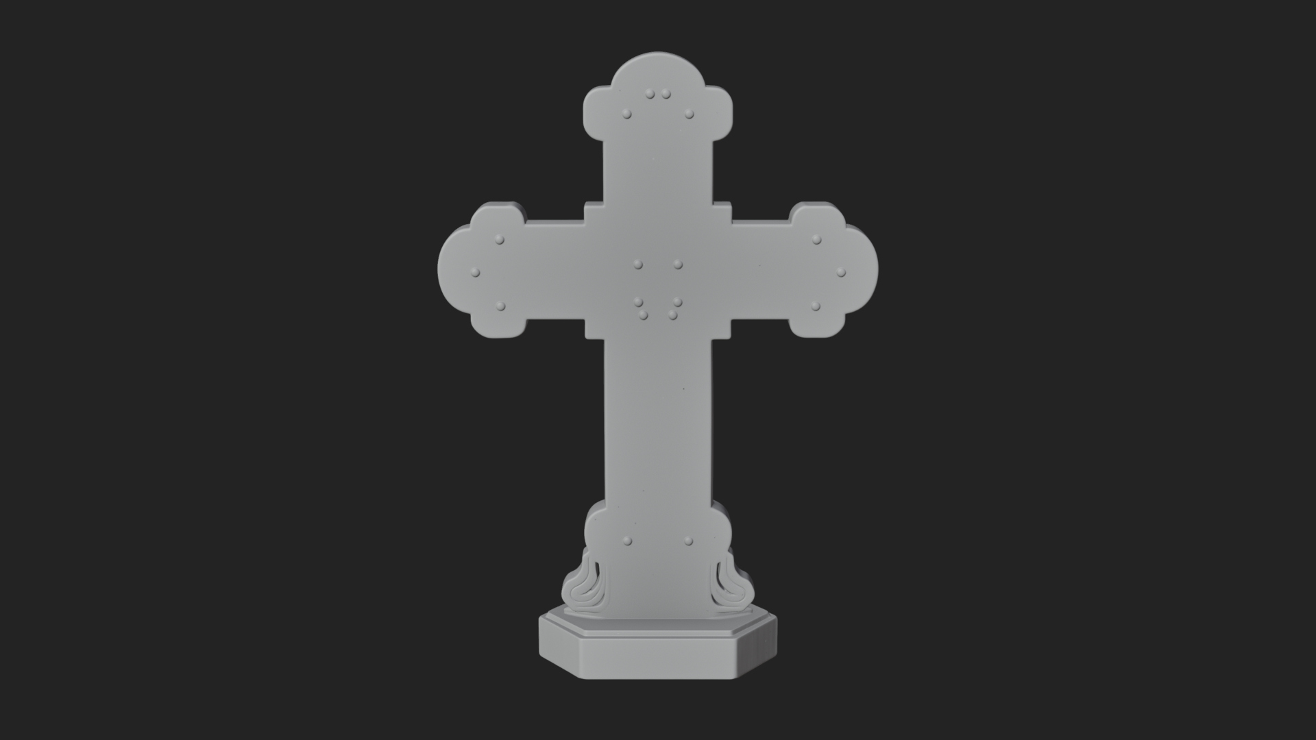 Carved Relief Wall Cross Design 77 3D Print Model 3D Model