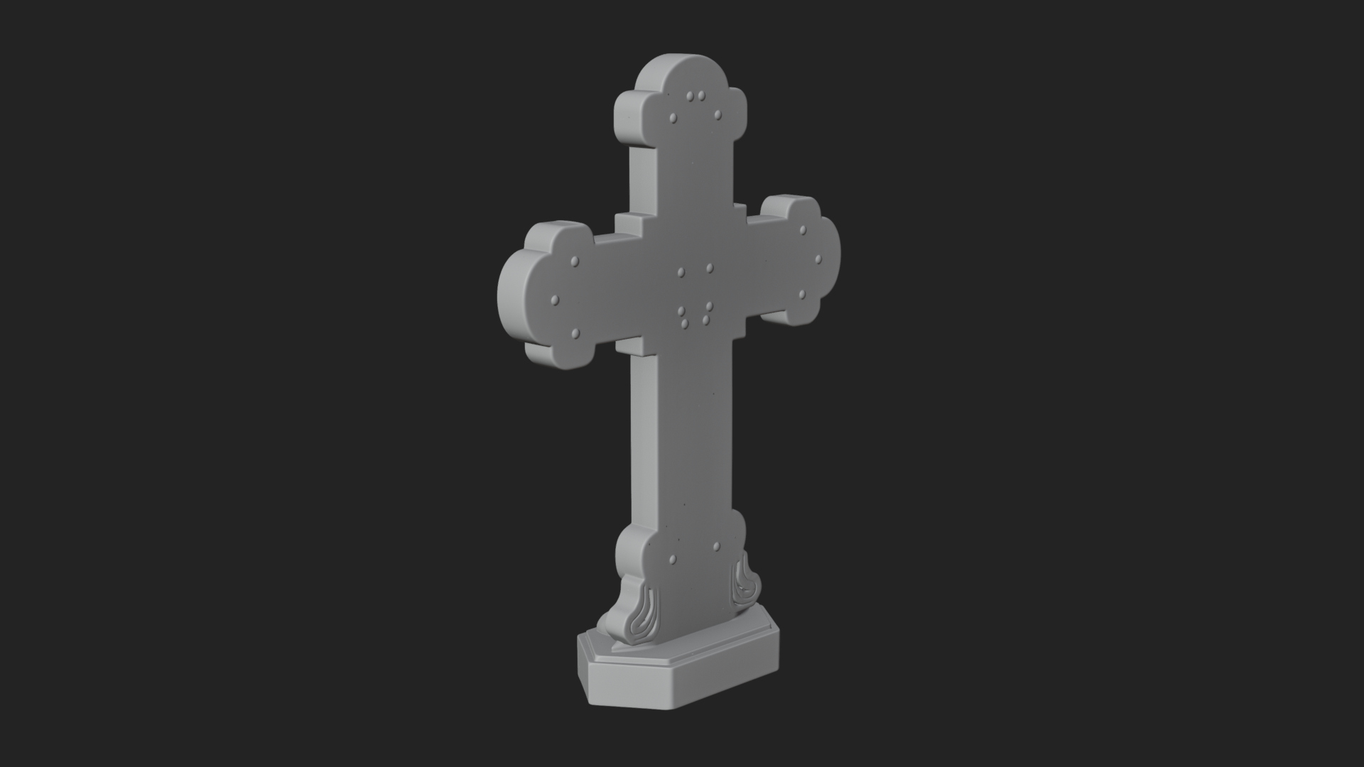 Carved Relief Wall Cross Design 77 3D Print Model 3D Model
